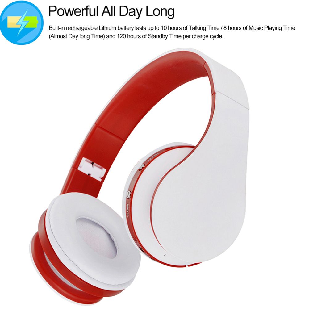 Foldable BT Headphones Stereo BT 3.0 Bass Headsets 3.5mm Wired Earphone Multifunctional Hands-free Earphones