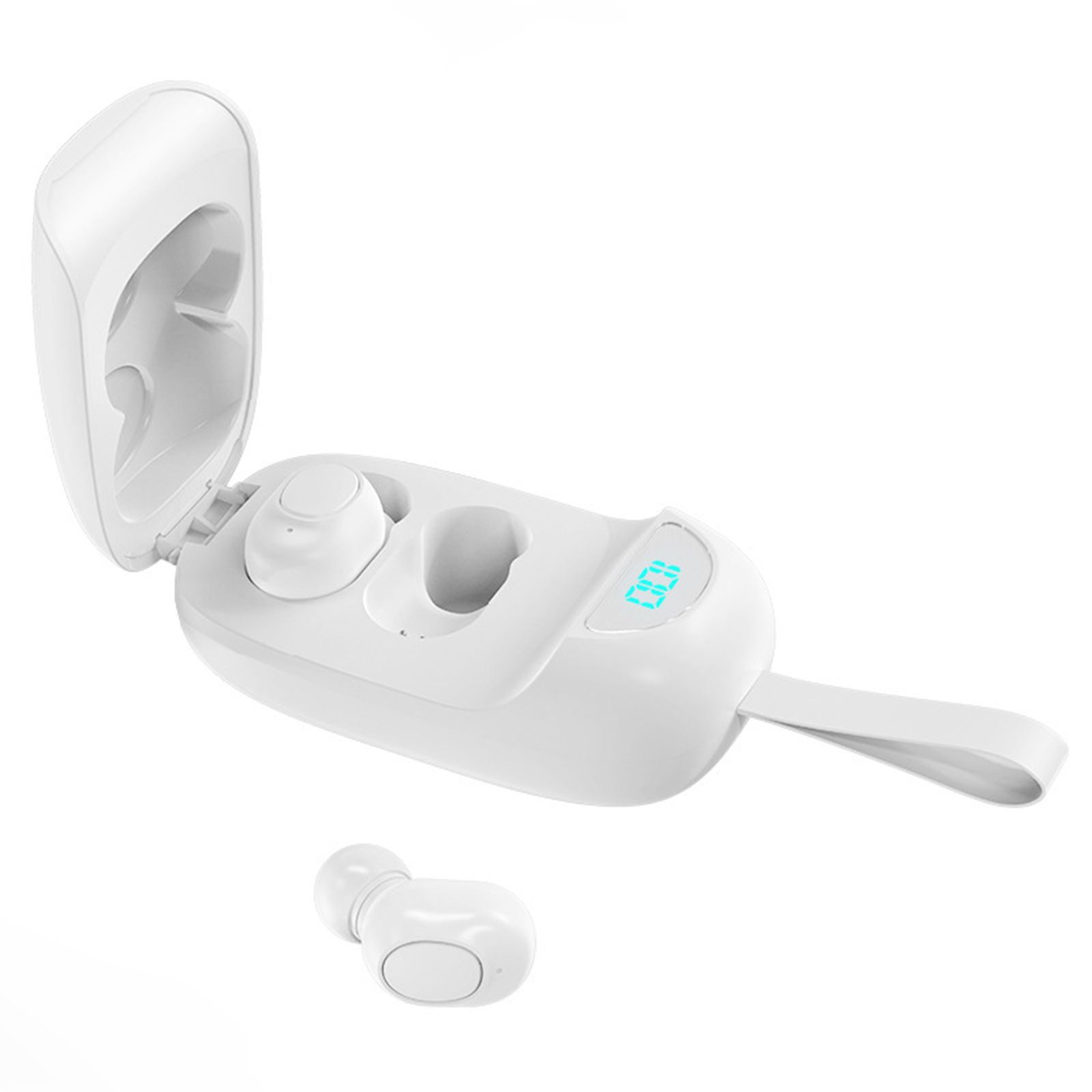 LB60 Bluetooth 5.0 Wireless Headphones In-ear Earbuds with Mic LED Display Waterproof Earphones Sports Headsets for Phone