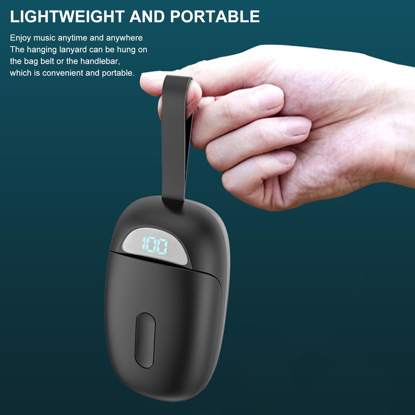 LB60 Bluetooth 5.0 Wireless Headphones In-ear Earbuds with Mic LED Display Waterproof Earphones Sports Headsets for Phone