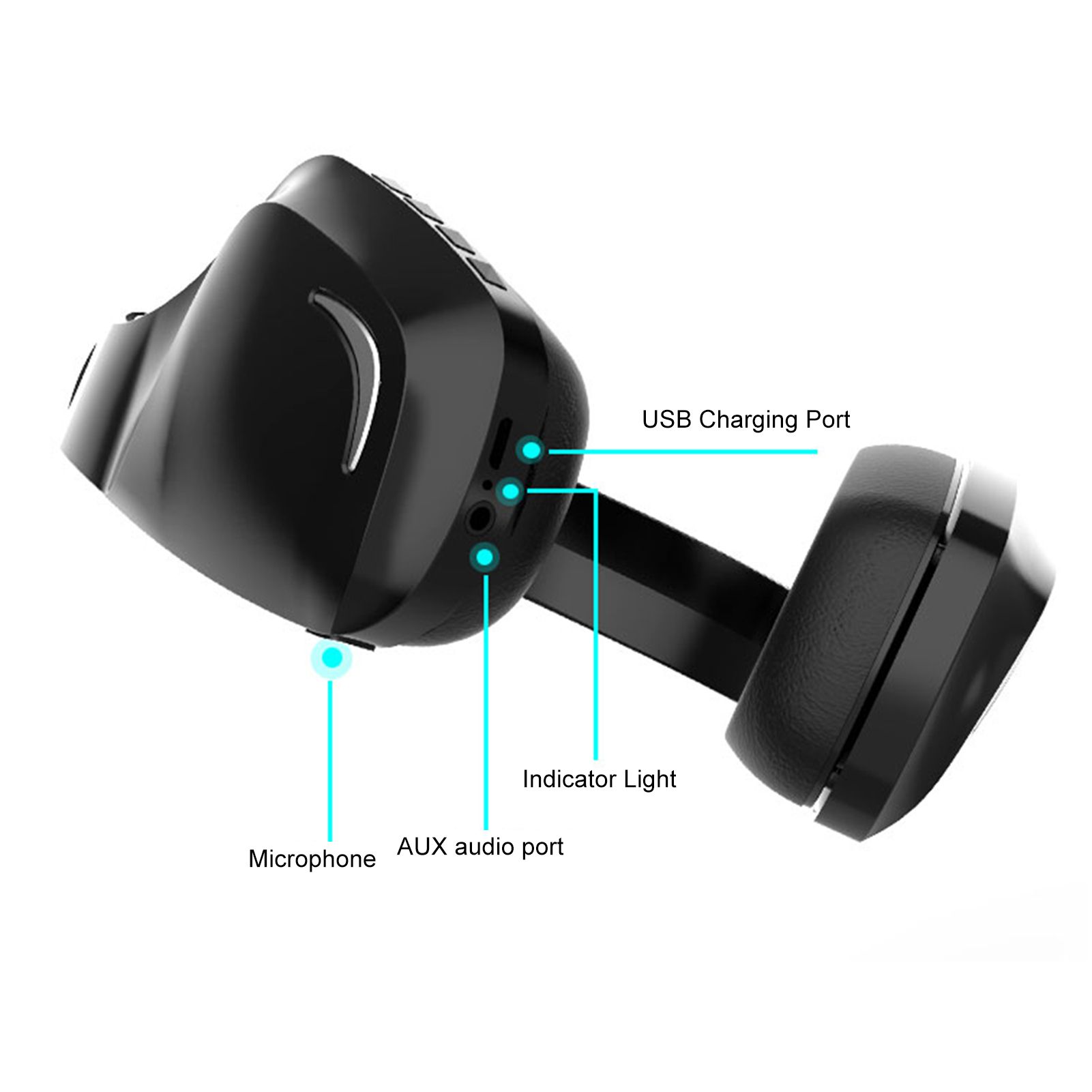 Gaming Headset Earphone Earbud Noise Reduction Stereo Headphone BT5.0 Connection Connecting 3.5mm Port Wired Earphone Volume Adjustable USB Chargeing Port Powered Operated Built-in 300mAh High Capacity Rechargeable Cell for Computer Laptop E-sports Porta