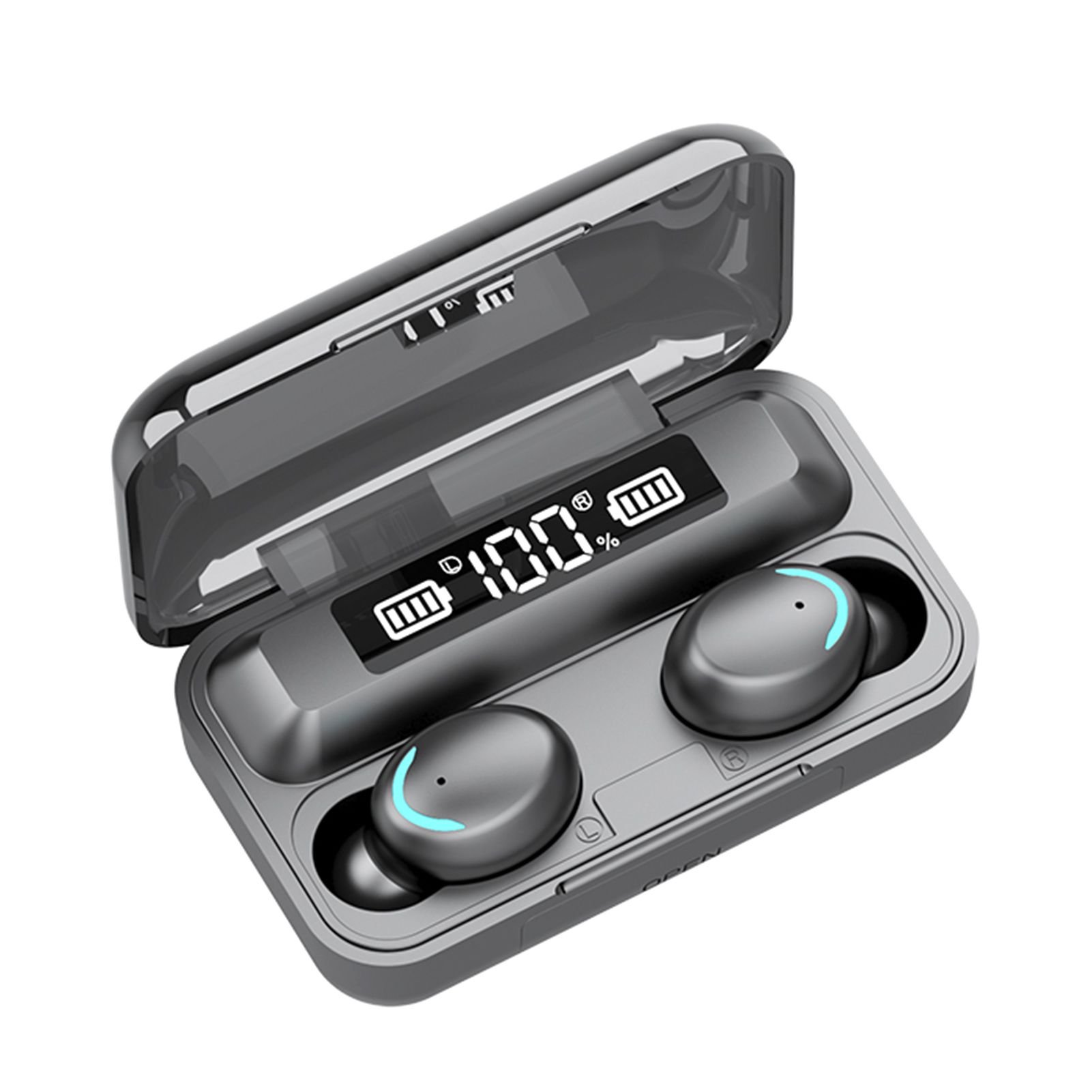 5.1 BT Connected Headset Headphone Earphone Earmuff LEDs Sensitive Touching Binaural Speaker Built-in 1500mAh High Capacity Rechargeable Batterys Storage Box Mini Portable
