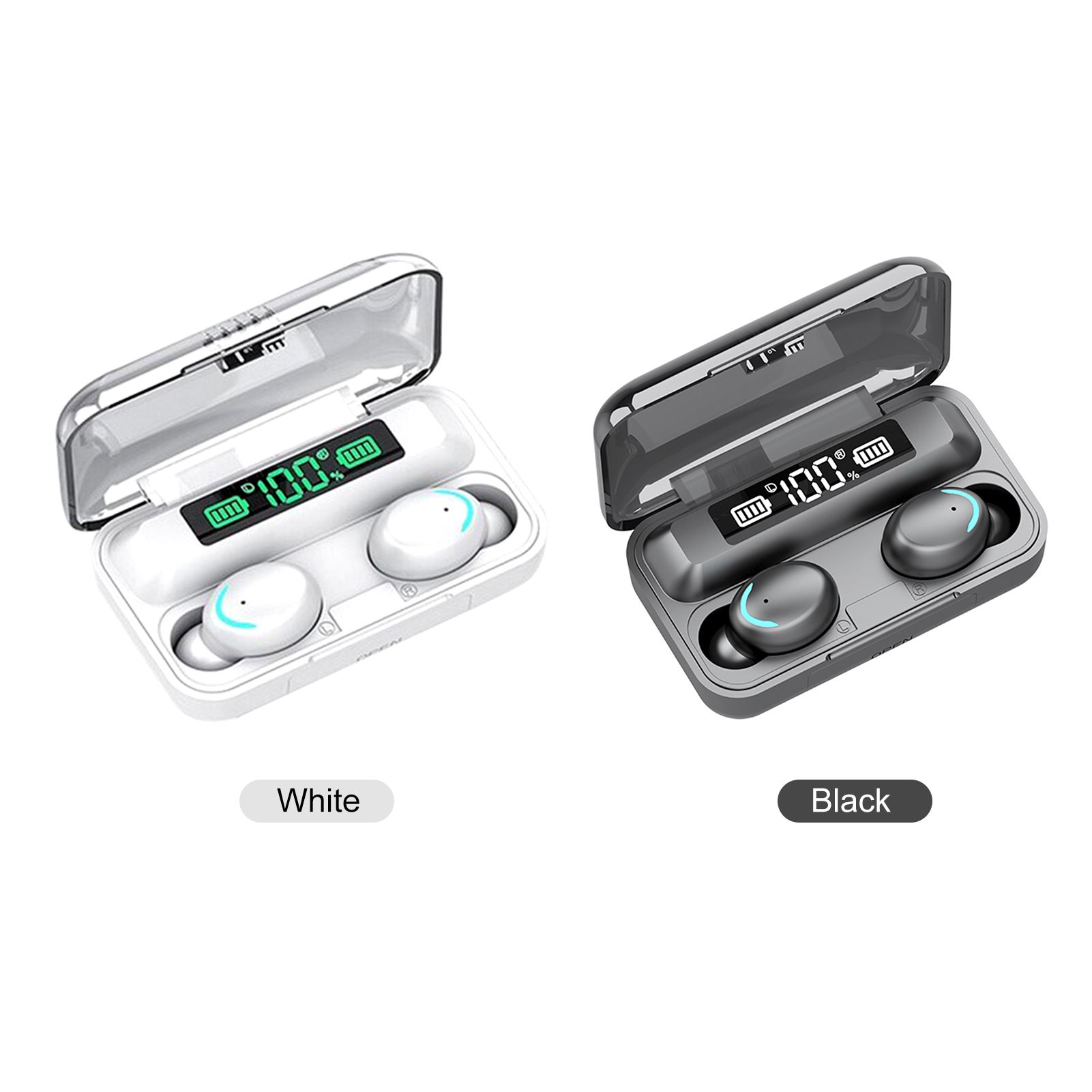5.1 BT Connected Headset Headphone Earphone Earmuff LEDs Sensitive Touching Binaural Speaker Built-in 1500mAh High Capacity Rechargeable Batterys Storage Box Mini Portable