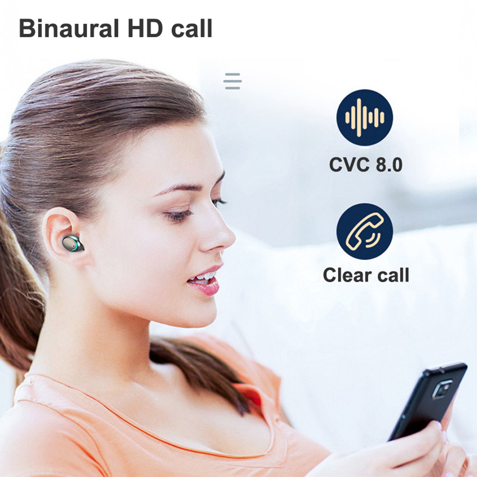 5.1 BT Connected Headset Headphone Earphone Earmuff LEDs Sensitive Touching Binaural Speaker Built-in 1500mAh High Capacity Rechargeable Batterys Storage Box Mini Portable