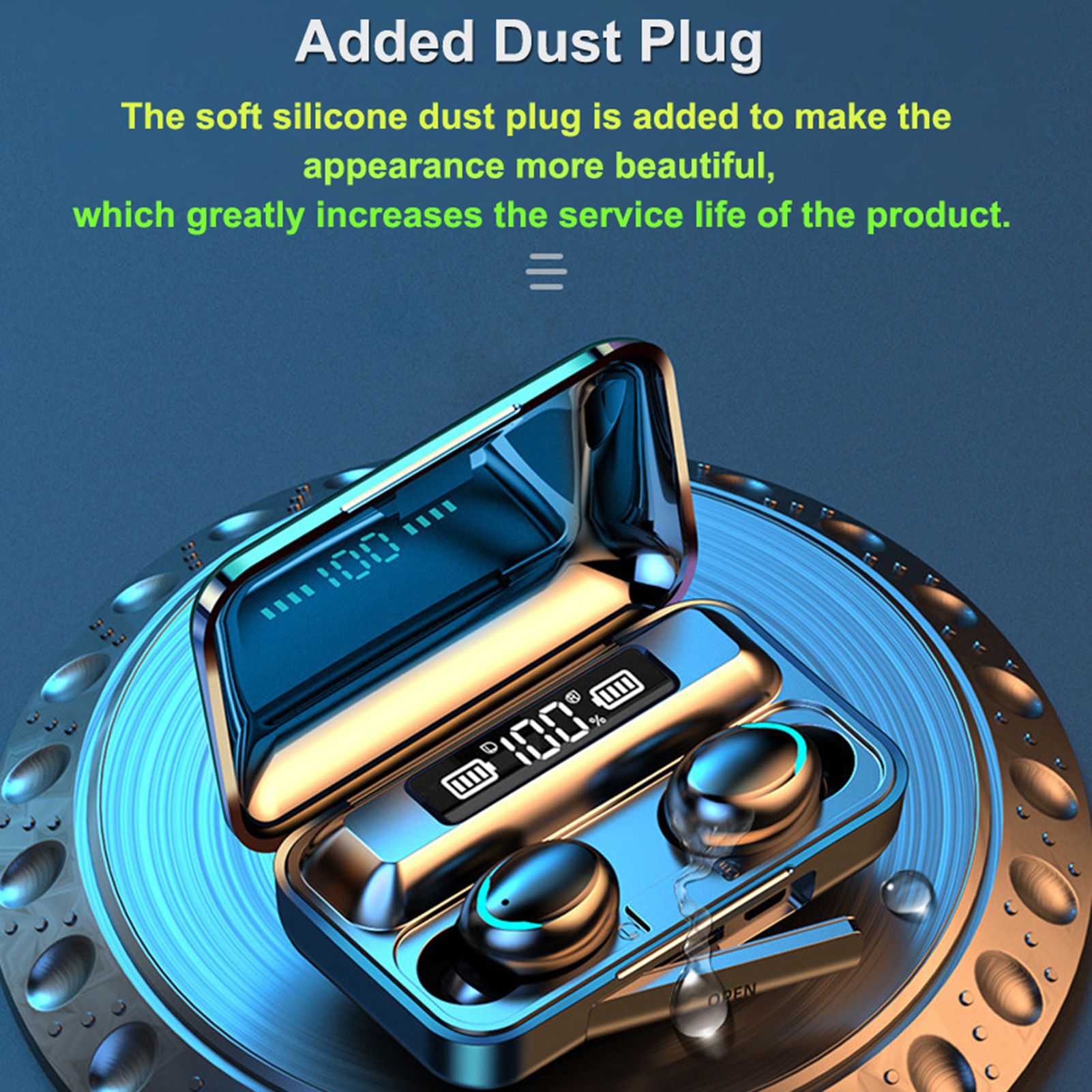 5.1 BT Connected Headset Headphone Earphone Earmuff LEDs Sensitive Touching Binaural Speaker Built-in 1500mAh High Capacity Rechargeable Batterys Storage Box Mini Portable