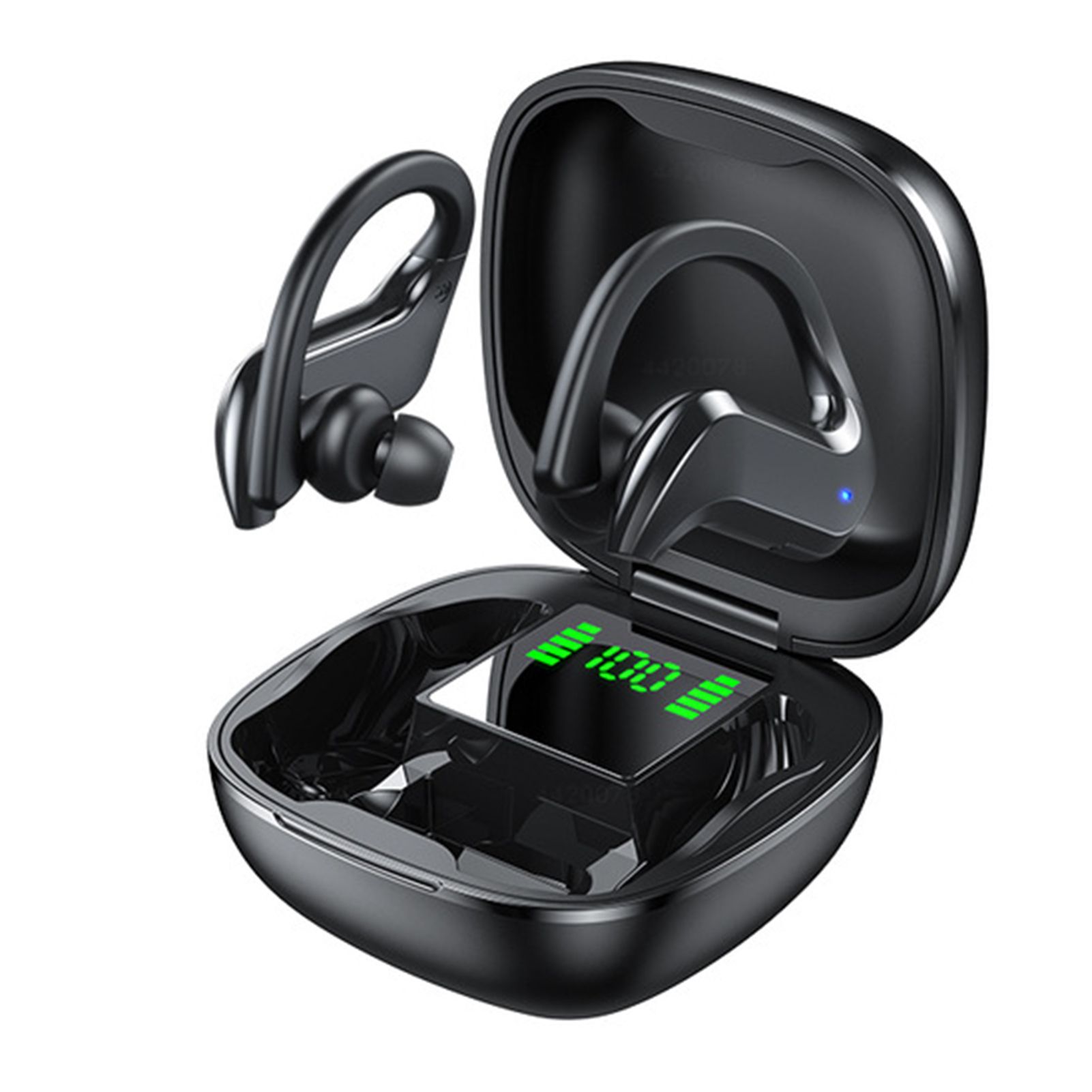 MD03 BT5.0 Wireless Headphones Ear Hook Touch Control IPX5 Waterproof Electric Quantity Display