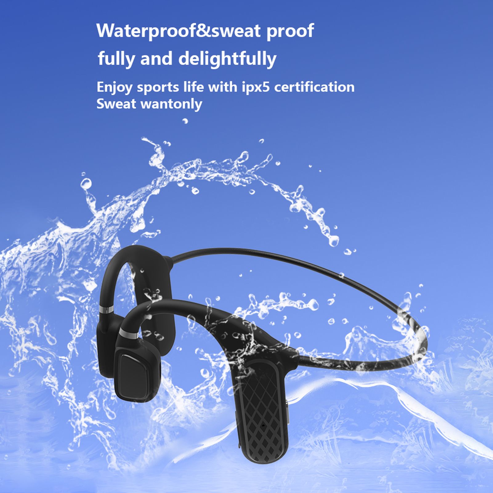 MD04 BT5.0 Headset Painless Wear Noise Reduction Clear Calls IPX5 Waterproof Sports Headset