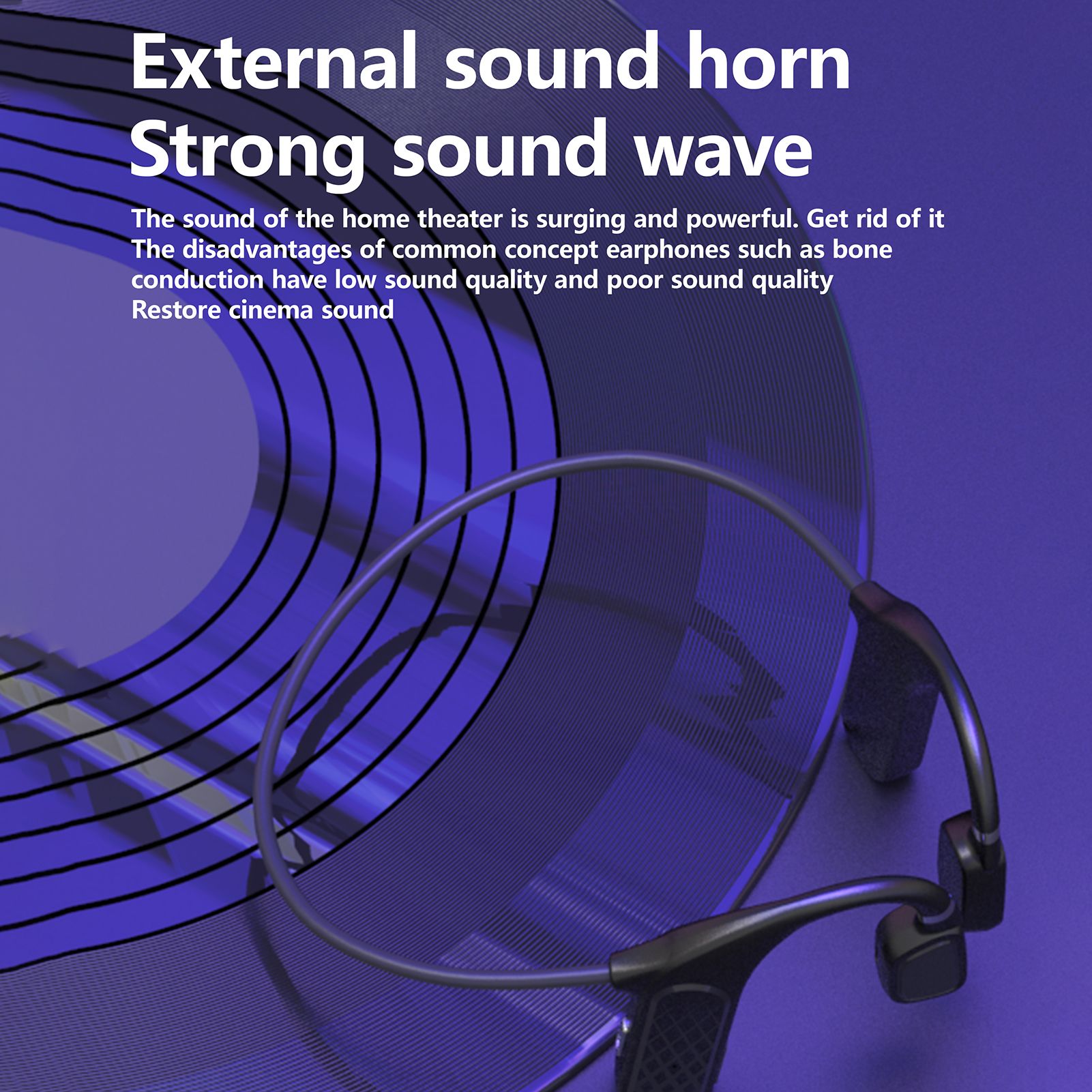MD04 BT5.0 Headset Painless Wear Noise Reduction Clear Calls IPX5 Waterproof Sports Headset