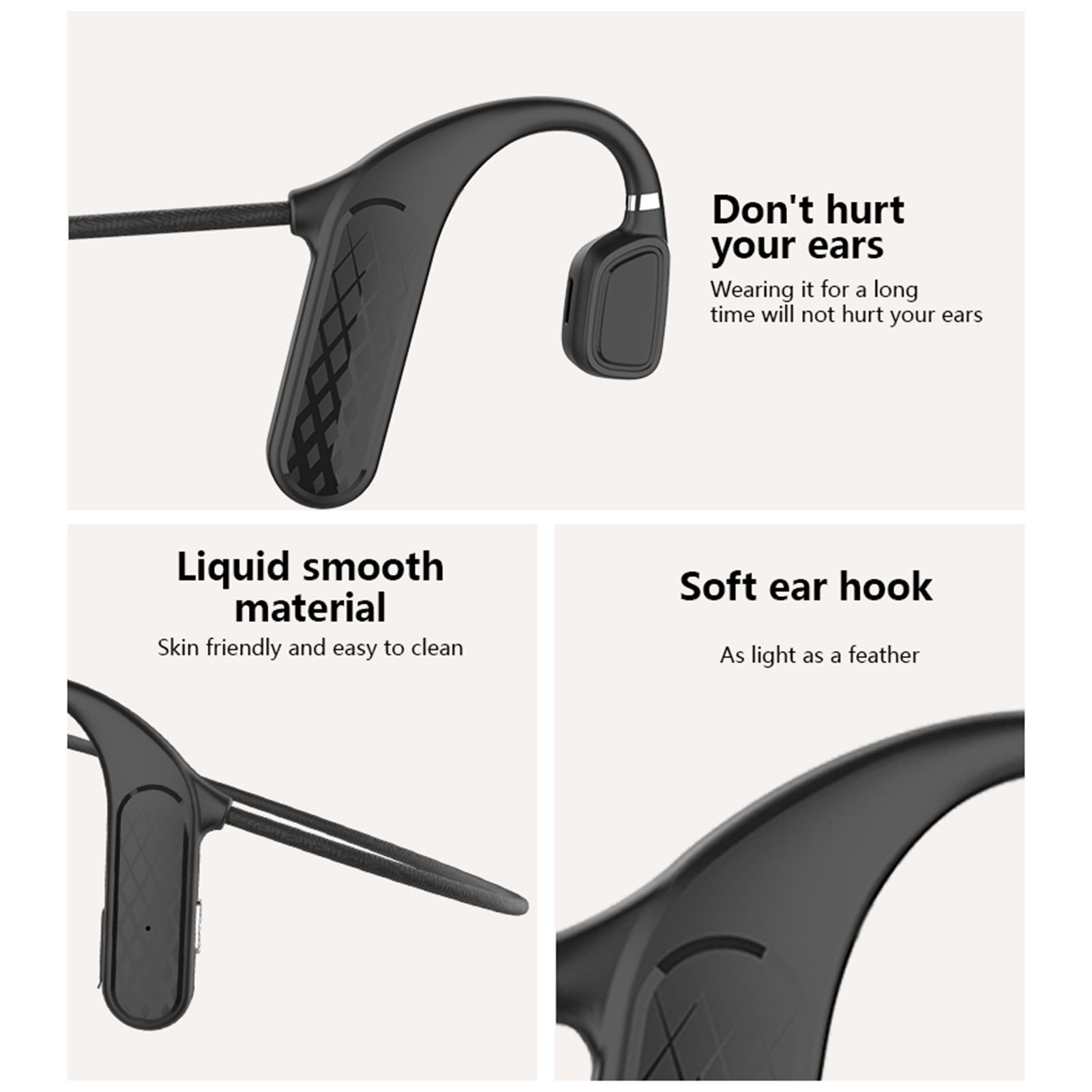 MD04 BT5.0 Headset Painless Wear Noise Reduction Clear Calls IPX5 Waterproof Sports Headset