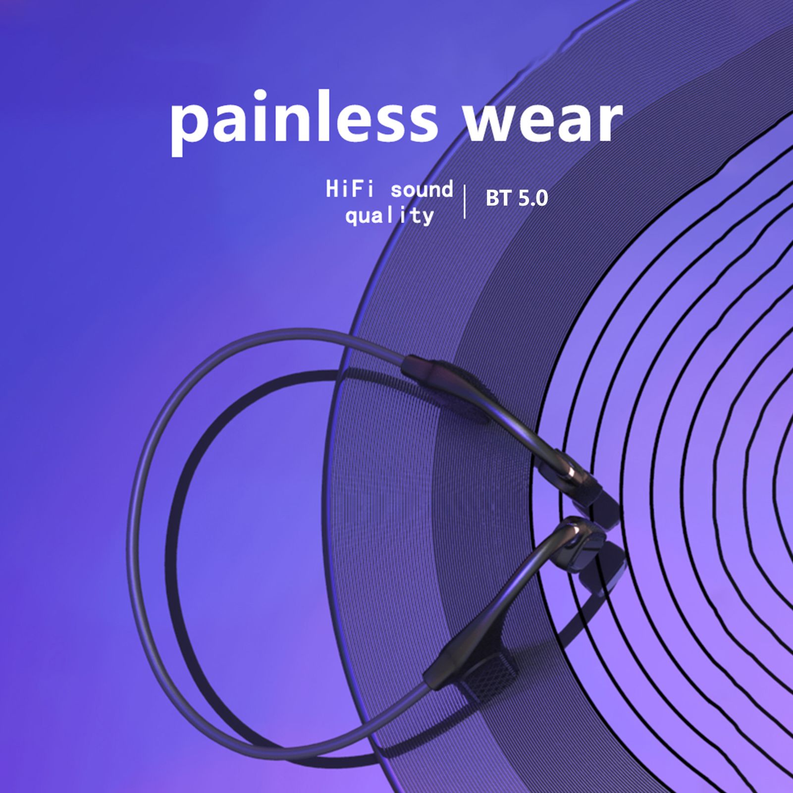 MD04 BT5.0 Headset Painless Wear Noise Reduction Clear Calls IPX5 Waterproof Sports Headset