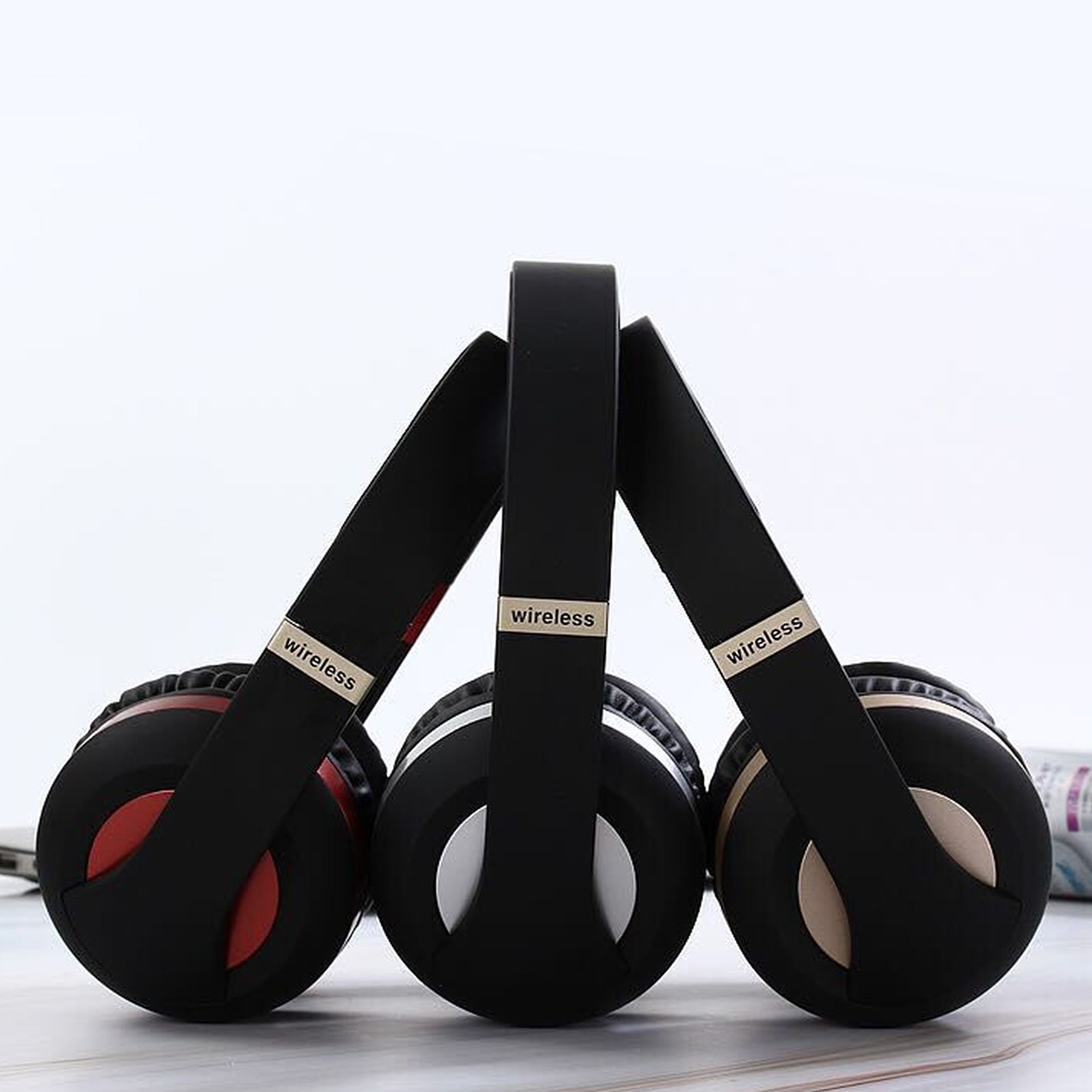 MH4 Head-mounted BT5.0 Wireless Headset with Microphone HiFi Stereo Sound Button Operation FM Function