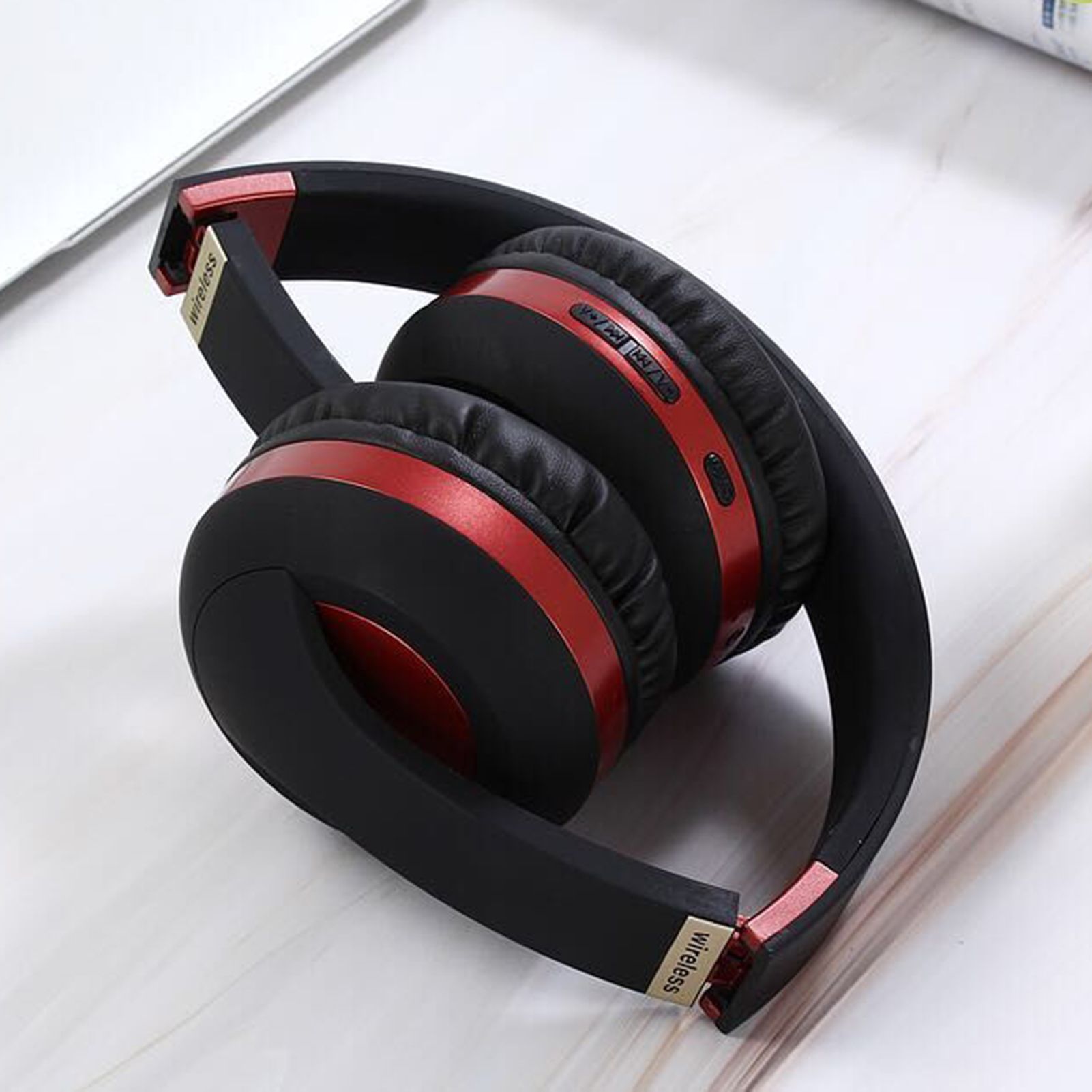 MH4 Head-mounted BT5.0 Wireless Headset with Microphone HiFi Stereo Sound Button Operation FM Function