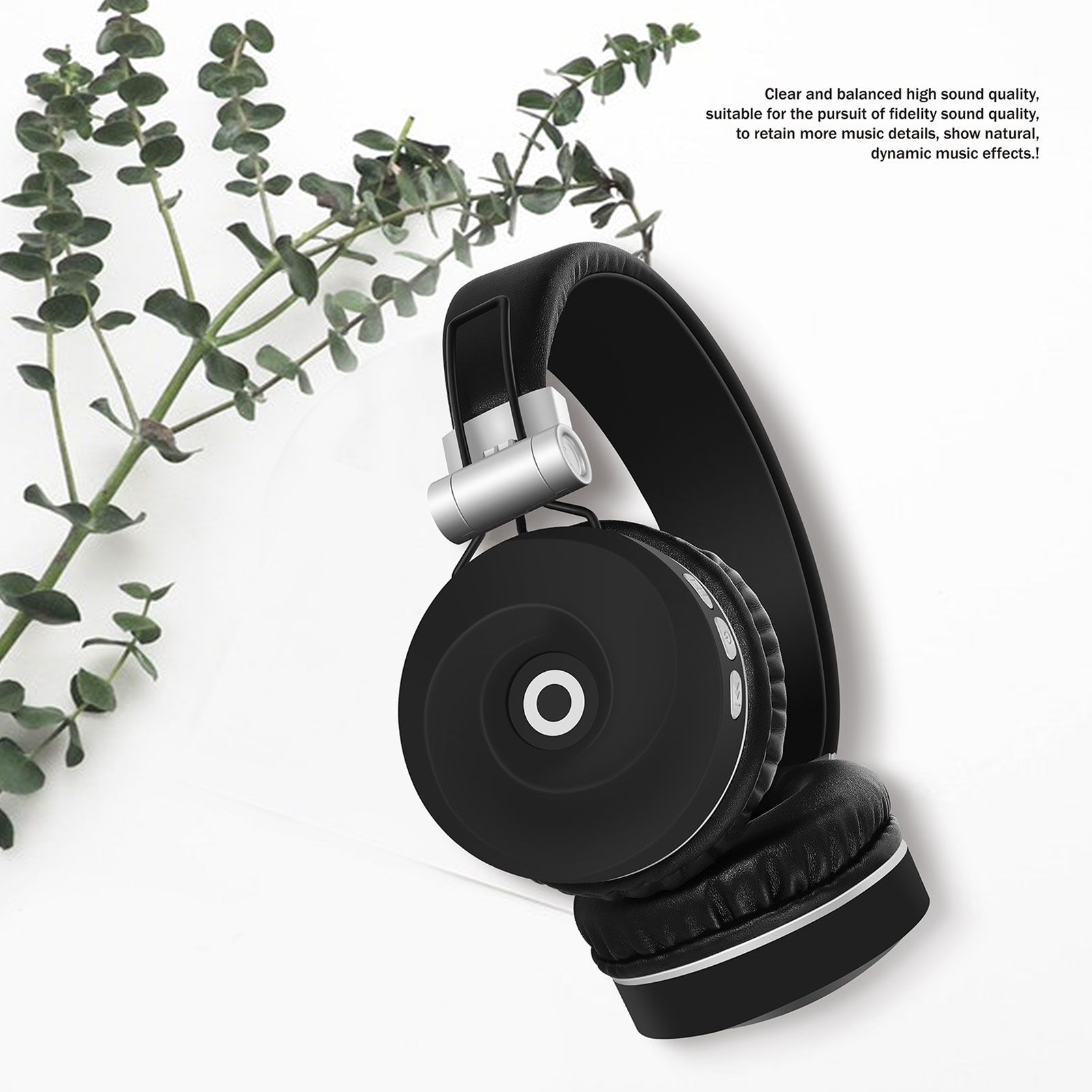 MH9 Head-mounted BT5.0 Wireless Headset Foldable Stereo Sound Button Operation with TF FM Function