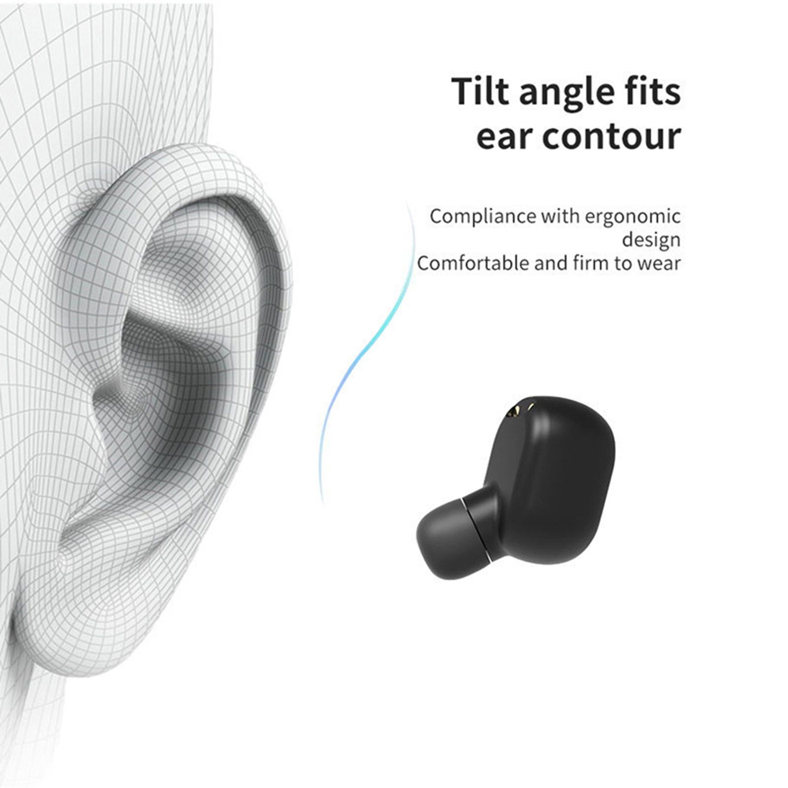 5.0BT Earphone Earplugs Type Threadless Multifunctional Rechargeable Key Earphone Intelligent Noise Reduction Sport BT Earphone