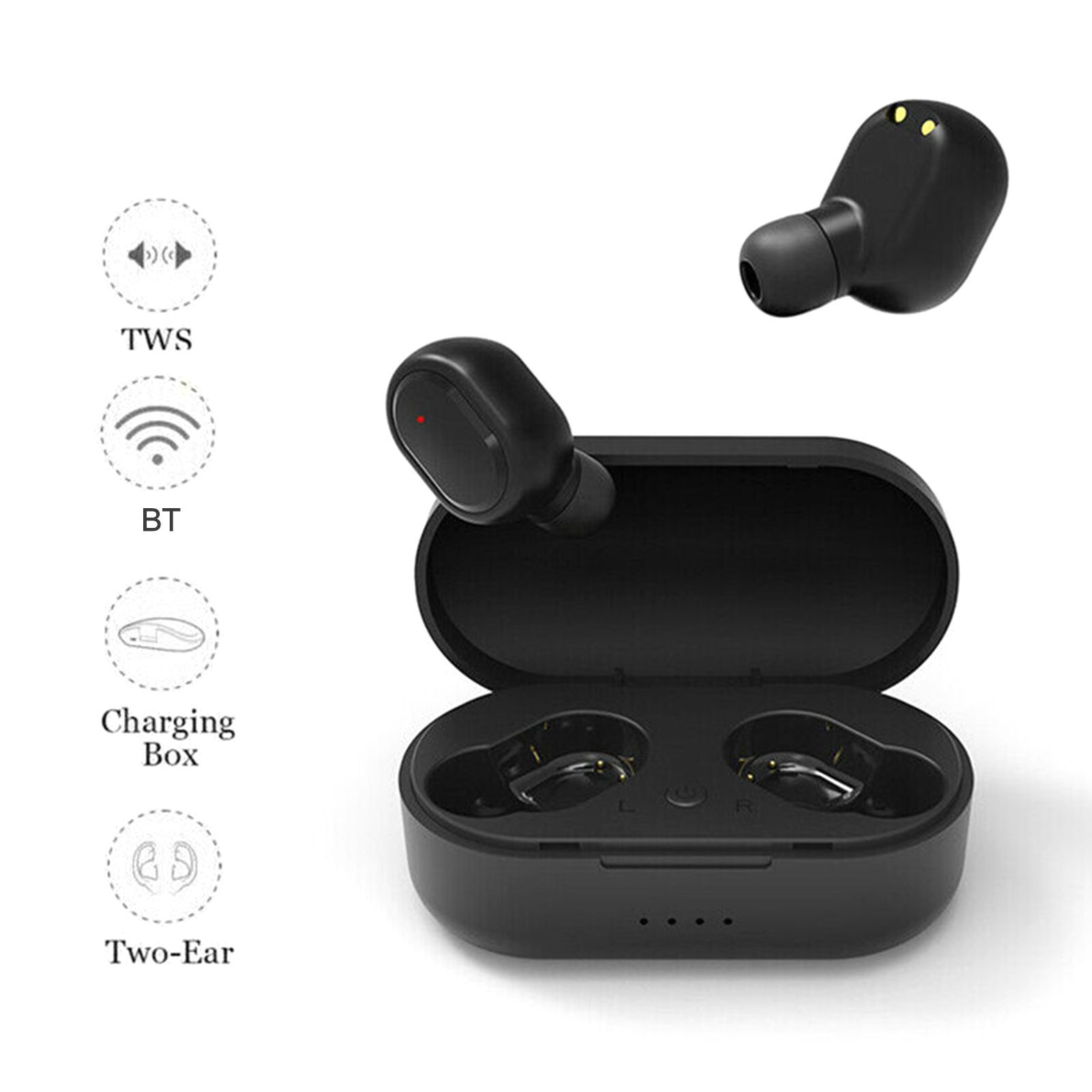 5.0BT Earphone Earplugs Type Threadless Multifunctional Rechargeable Key Earphone Intelligent Noise Reduction Sport BT Earphone