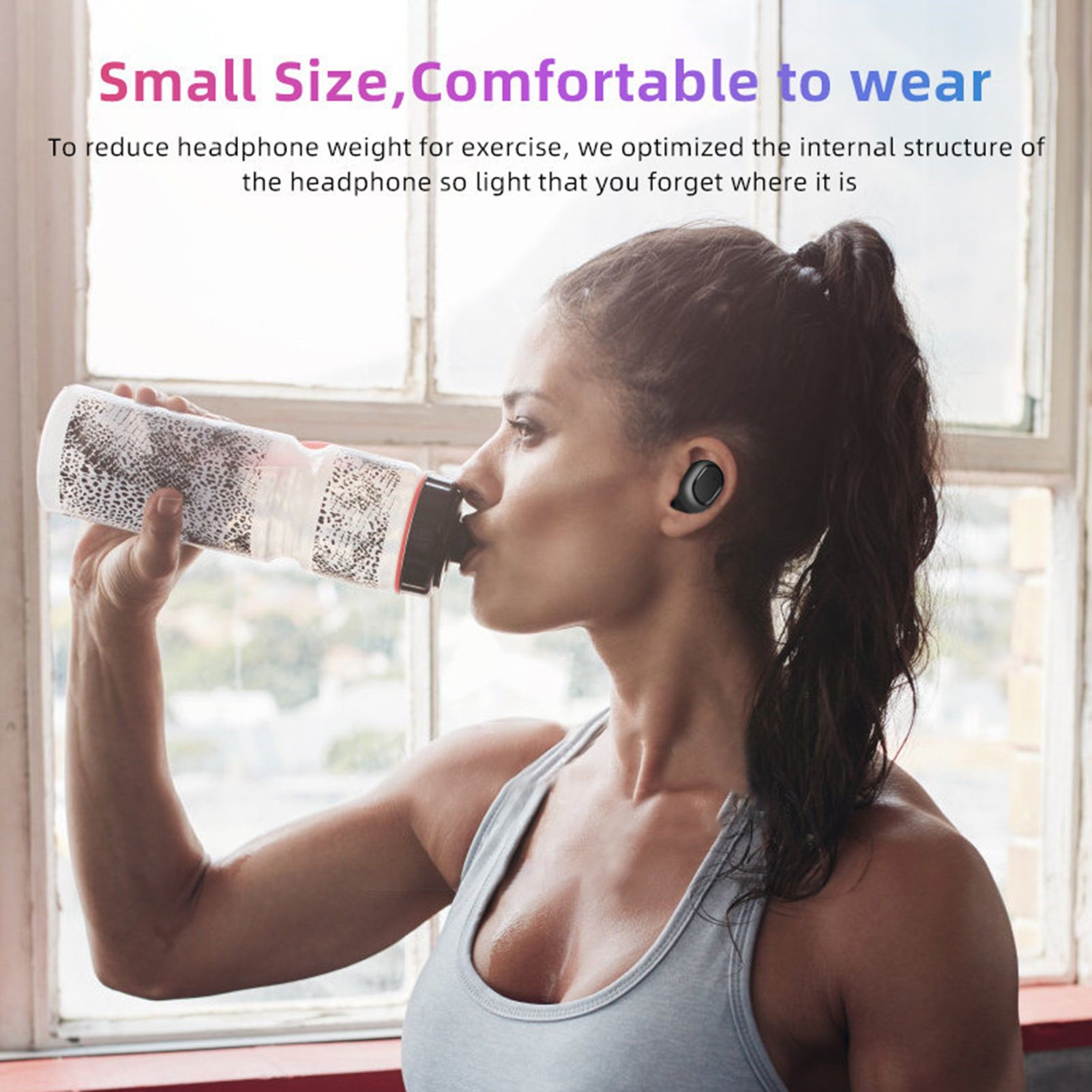 5.0BT Earphone Earplugs Type Threadless Multifunctional Rechargeable Key Earphone Intelligent Noise Reduction Sport BT Earphone