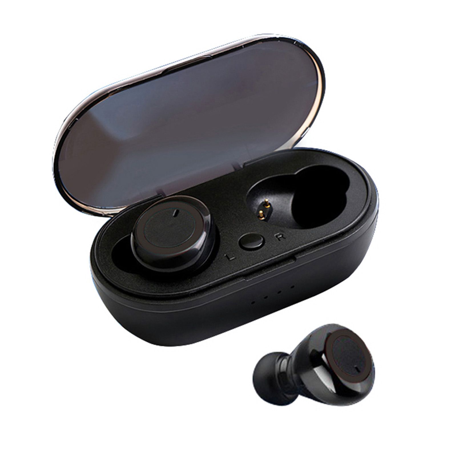 True Wirelessly Stereo BT Earphone Intelligent Noise Reduction High Clear Sound Quality Headset Waterproof Sweatproof Mini Sports Headphones with 450mAh Charging-Box