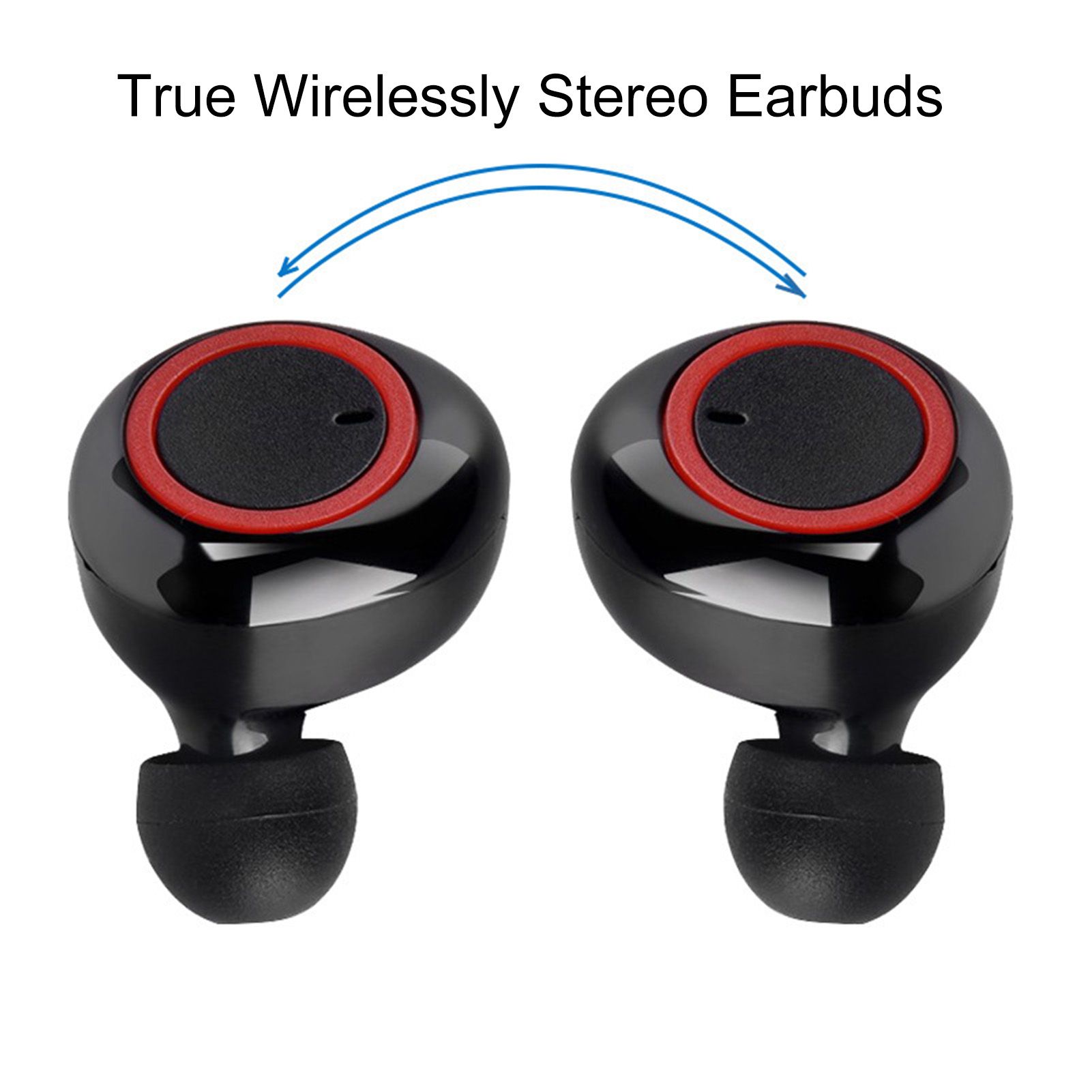 True Wirelessly Stereo BT Earphone Intelligent Noise Reduction High Clear Sound Quality Headset Waterproof Sweatproof Mini Sports Headphones with 450mAh Charging-Box
