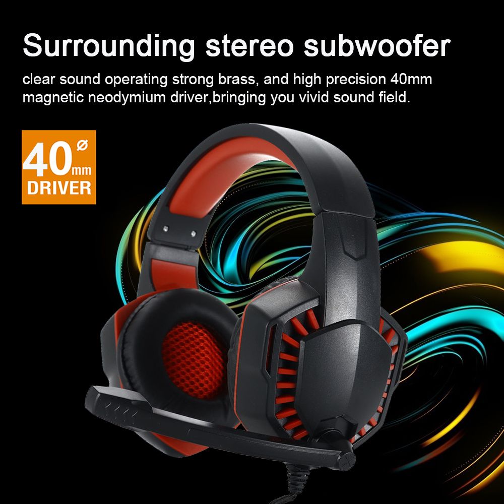 SY-GX20 Wired Headset On Ear Headphones with 3.5mm Audio Jack & with Mic Volume Control Over Ear Noise Cancelling Gamer Headphones Gaming Earphone for Cellphones Laptop Computer Games Tablet
