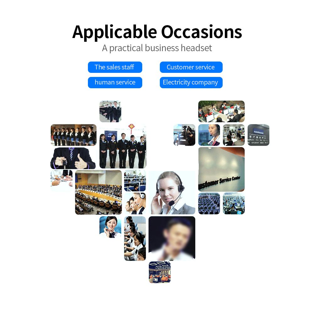 Communication Headset Comfort And Clear Call All In One 330°Adjustable Ear Plate Double Noise Reduction The 3.5MM Connector