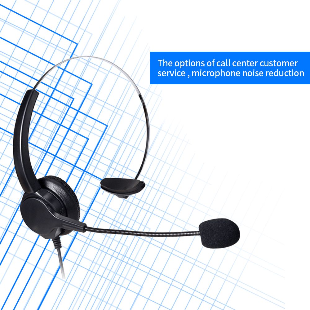 Communication Headset Comfort And Clear Call All In One 330°Adjustable Ear Plate Double Noise Reduction The 3.5MM Connector