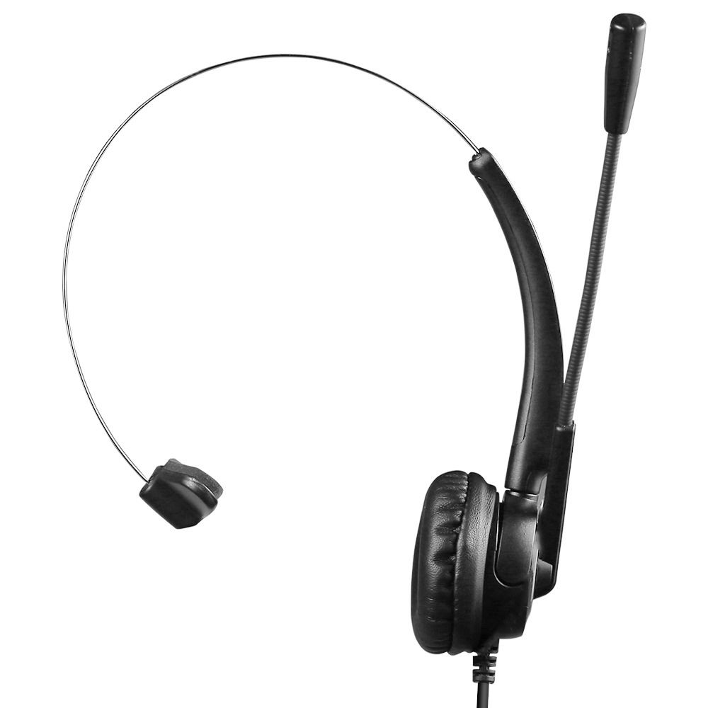 Communication Headset Upgrade Directional Noise-canceling Headphones 330°Adjustable Ear Plate Leather Earmuffs The USB Connector