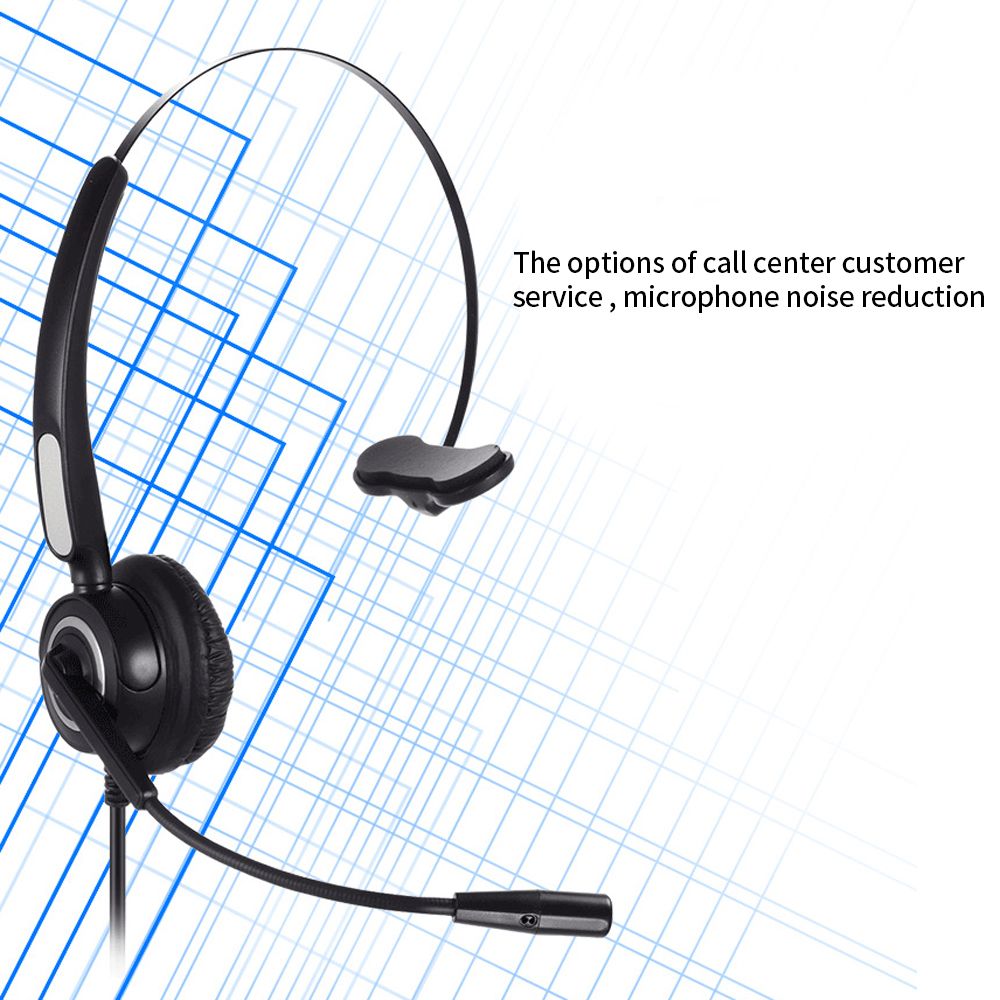 Communication Headset Upgrade Directional Noise-canceling Headphones 330°Adjustable Ear Plate Leather Earmuffs The USB Connector