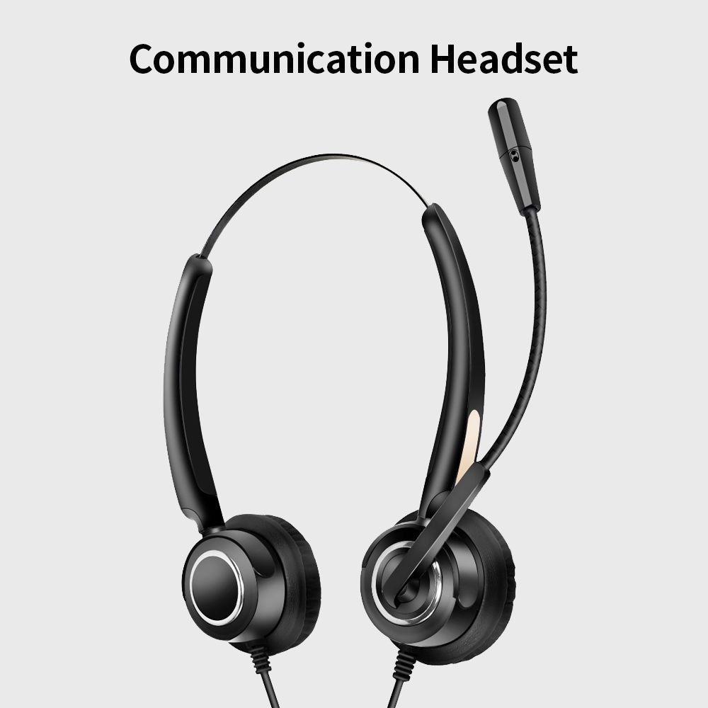 Communication Headset Lightweight Steel Rod Noise Resistant And Durable Compatibility Flexible Architecture The USB Connector
