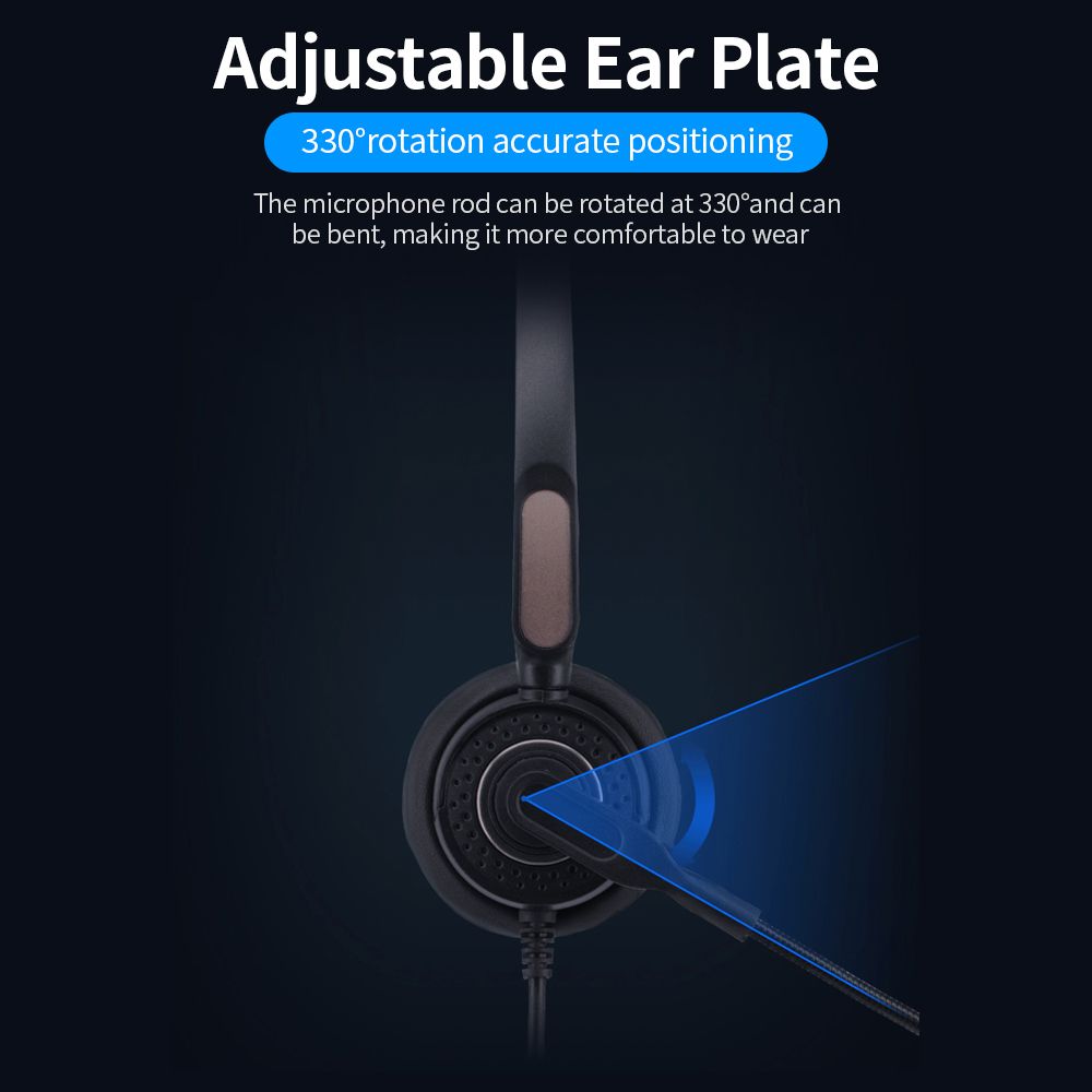 Communication Headset Noise - cancelling & Mono - ear Headset Compatibility Light & Convenient Hearing Protection USB Connector