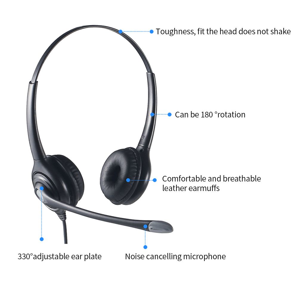 Communication Headset Noise - cancelling Hearing Protection Clear Call Convenient Solid Material Adjustable The 3.5MM Connector