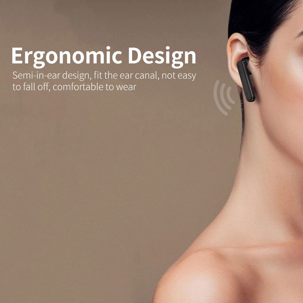 BT5.0 Wireless Headphone HiFi Sound Quality Wireless Earbuds with LED Display Screen Intelligent Touch Control Black