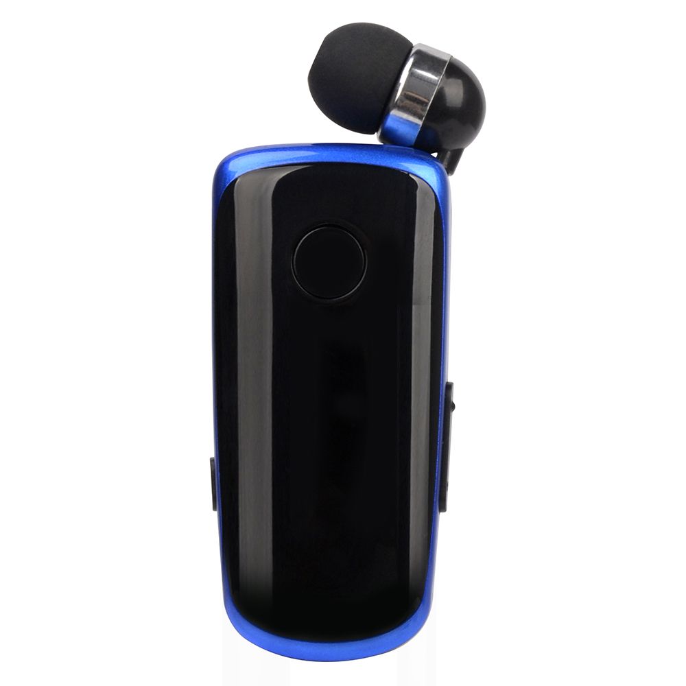 Portable Business BT Headphone Scalable Clip Type BT Noise Reduction Earphone with Incoming Call Vibration Function Blue