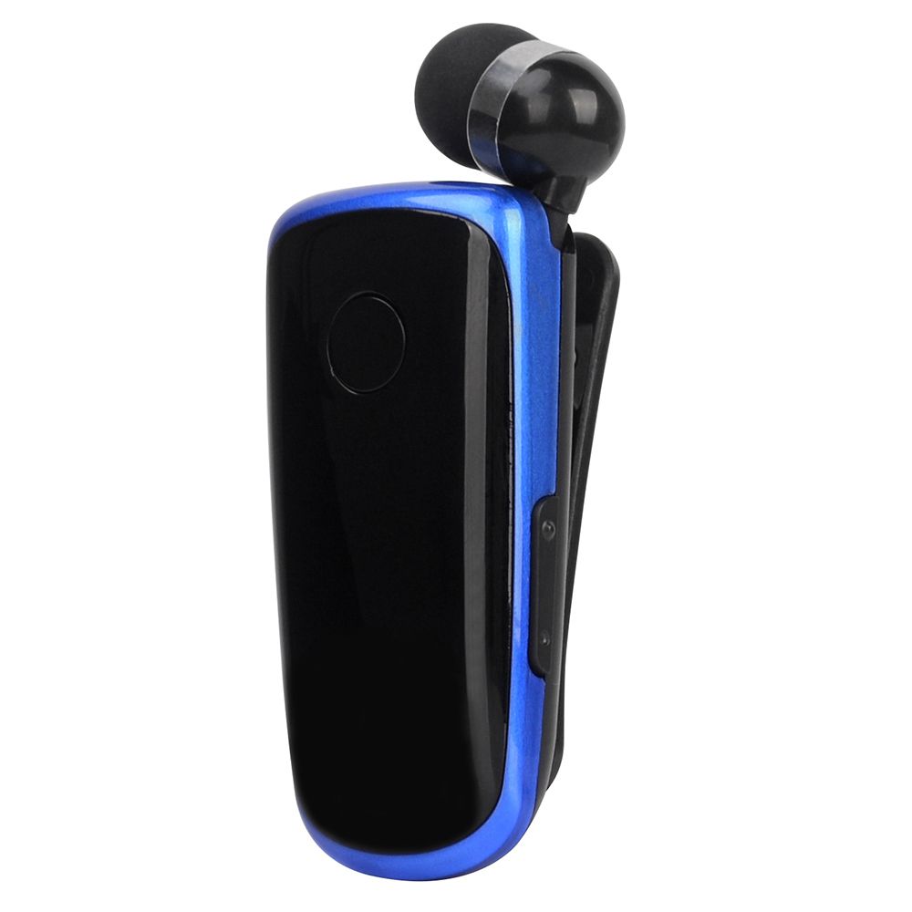 Portable Business BT Headphone Scalable Clip Type BT Noise Reduction Earphone with Incoming Call Vibration Function Blue