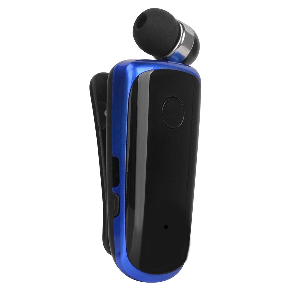 Portable Business BT Headphone Scalable Clip Type BT Noise Reduction Earphone with Incoming Call Vibration Function Blue