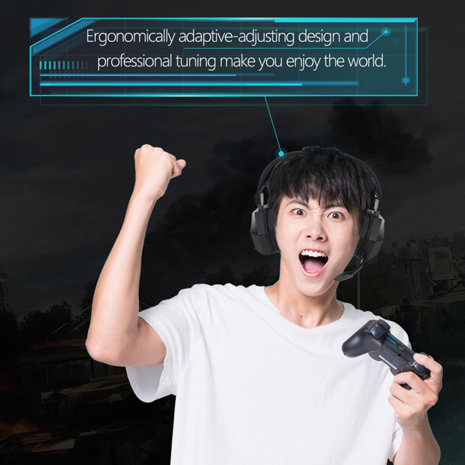G15MV Wired Headset RGB Light On Ear Headphones with 3.5mm Audio Jack & with Mic Volume Control Over Ear Noise Cancelling Gamer Headphones Gaming Earphone for Cellphones Laptop Computer Games Tablet