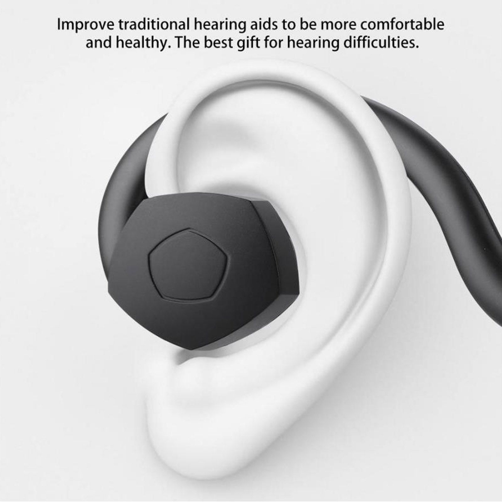 Bonein BN802 Bone Conduction Headphone Wire Headset Foldable Hearing Earphone IP55 Waterproof Earphone with Sound Pickup Built-in 380mAh Battery