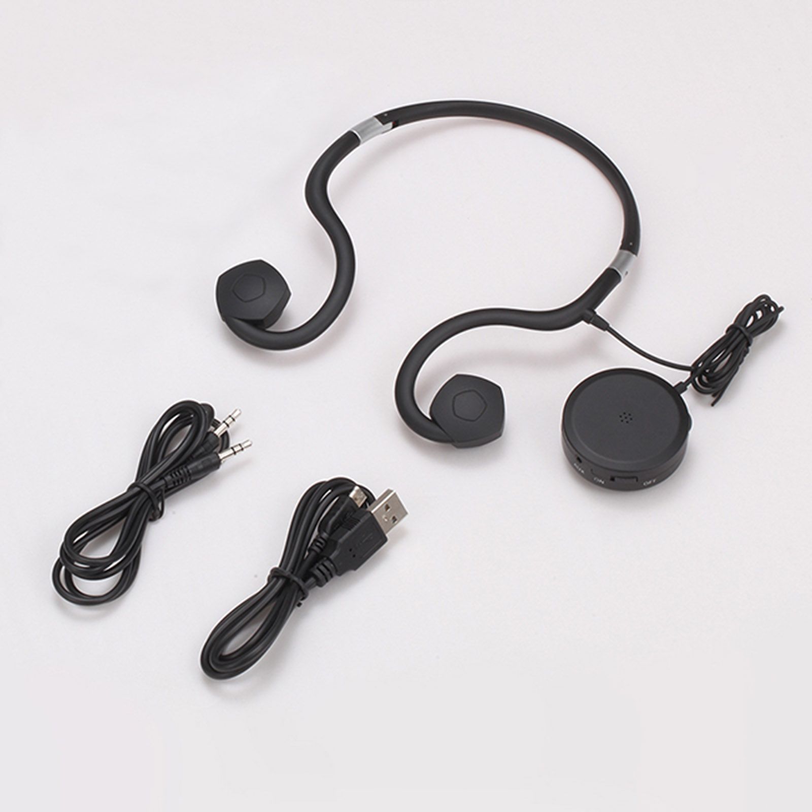 Bonein BN802 Bone Conduction Headphone Wire Headset Foldable Hearing Earphone IP55 Waterproof Earphone with Sound Pickup Built-in 380mAh Battery