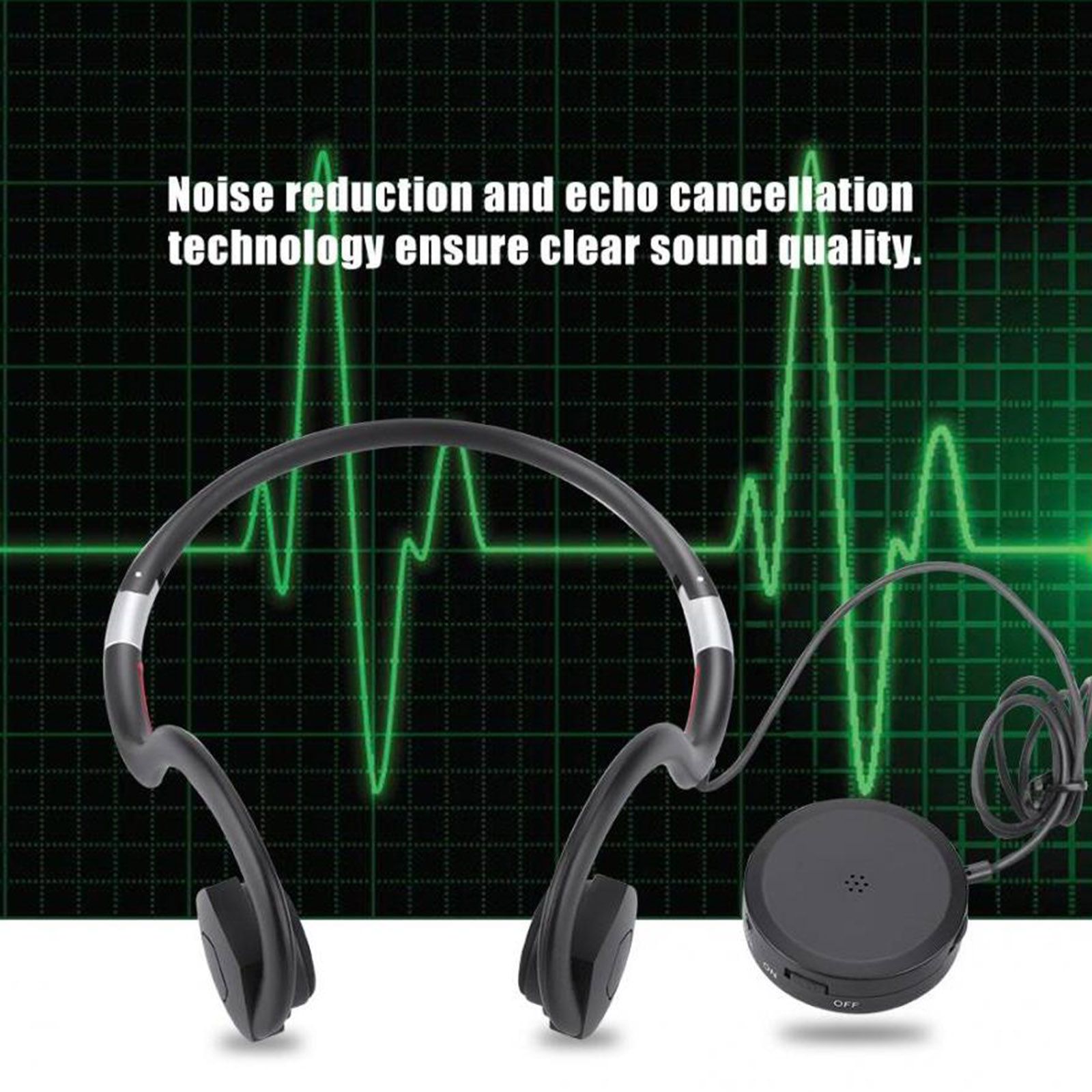 Bonein BN802 Bone Conduction Headphone Wire Headset Foldable Hearing Earphone IP55 Waterproof Earphone with Sound Pickup Built-in 380mAh Battery