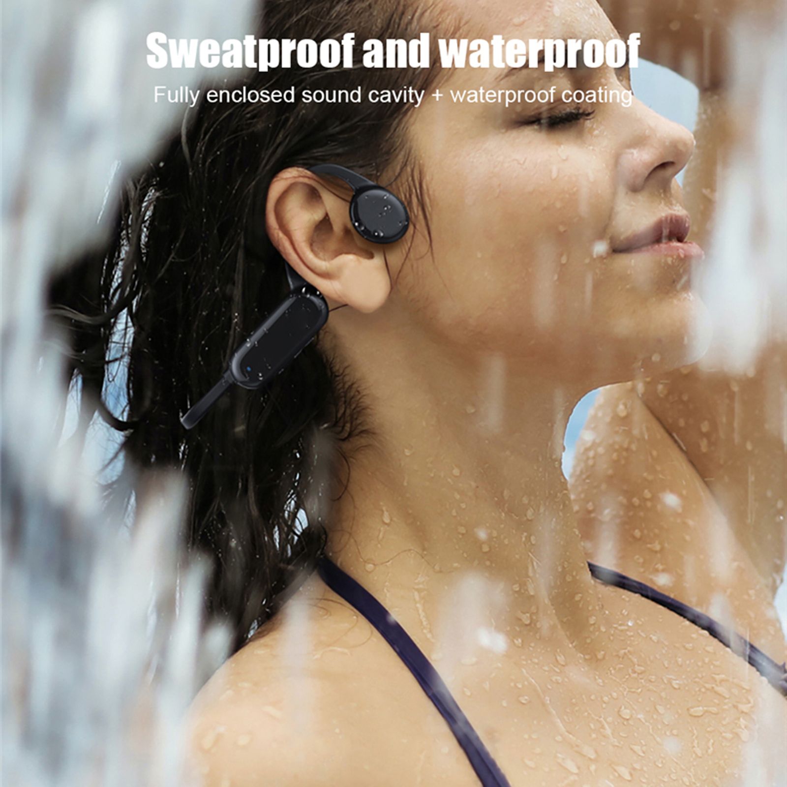 X18 Pro Bone Conduction Headphones 8GB MP3 Player Wireless BT5.0 Earphone IPX8 Waterproof Swimming Sports Headset Hands-free with Microphone