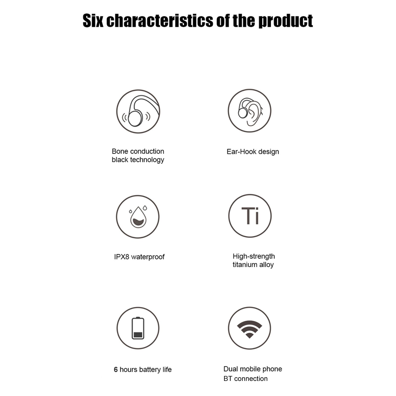 X18 Pro Bone Conduction Headphones 8GB MP3 Player Wireless BT5.0 Earphone IPX8 Waterproof Swimming Sports Headset Hands-free with Microphone