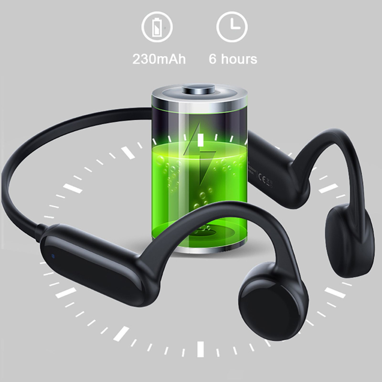 X18 Pro Bone Conduction Headphones 8GB MP3 Player Wireless BT5.0 Earphone IPX8 Waterproof Swimming Sports Headset Hands-free with Microphone