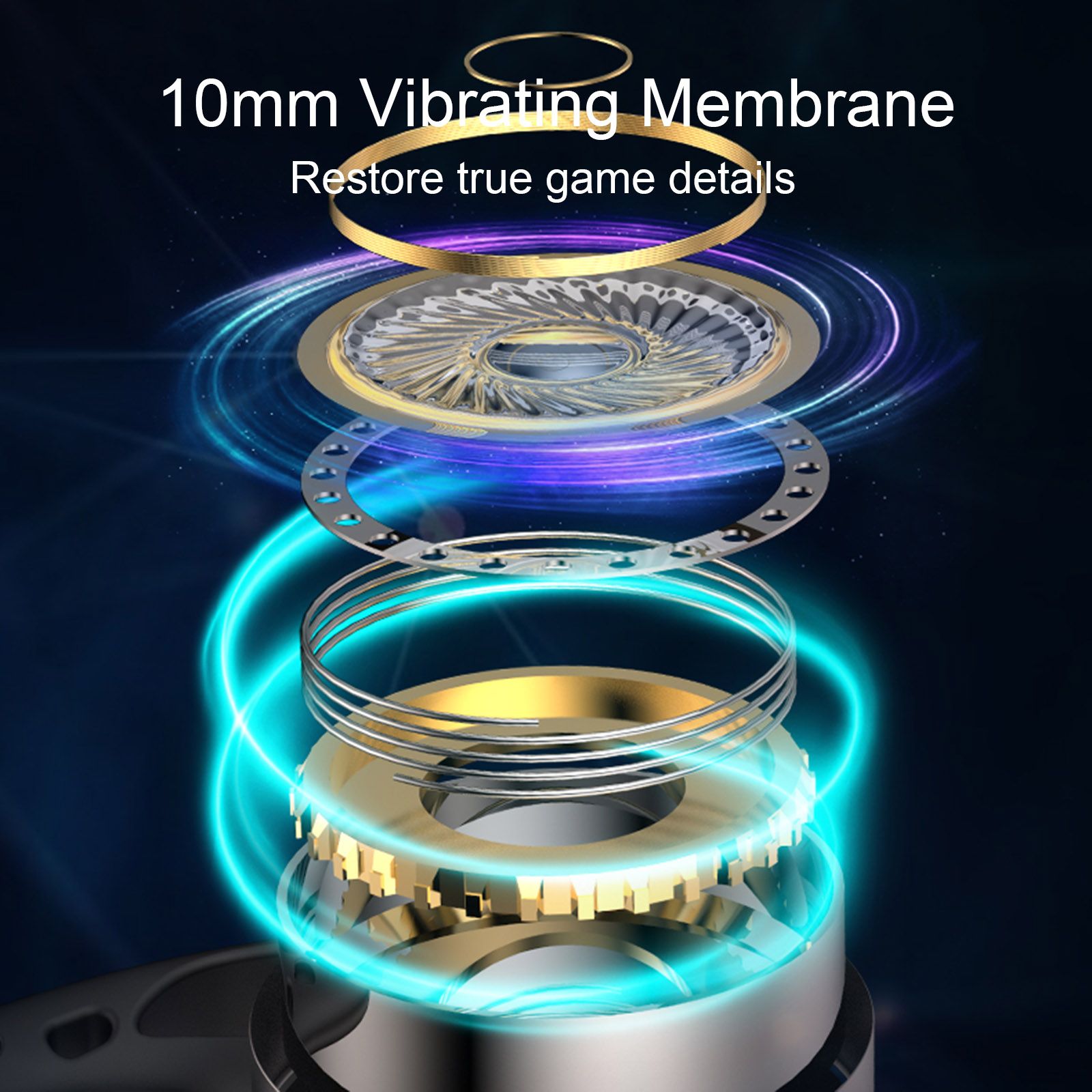 AK-P10 3.5mm In-Ear Gamer Headphones Dual Microphone Bass Metal Wired Gaming Earphones with Mic In-Ear Headset