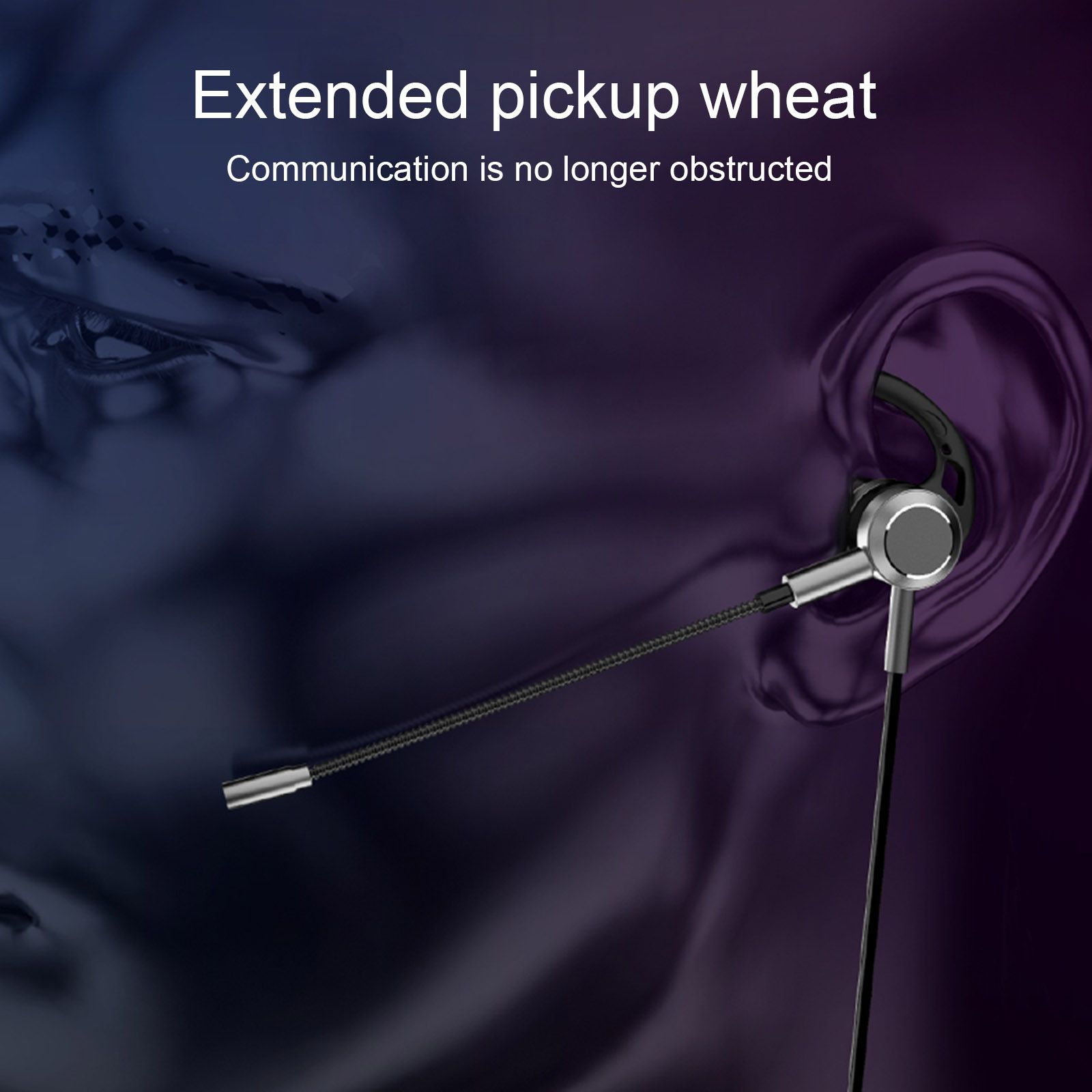 AK-P10 3.5mm In-Ear Gamer Headphones Dual Microphone Bass Metal Wired Gaming Earphones with Mic In-Ear Headset