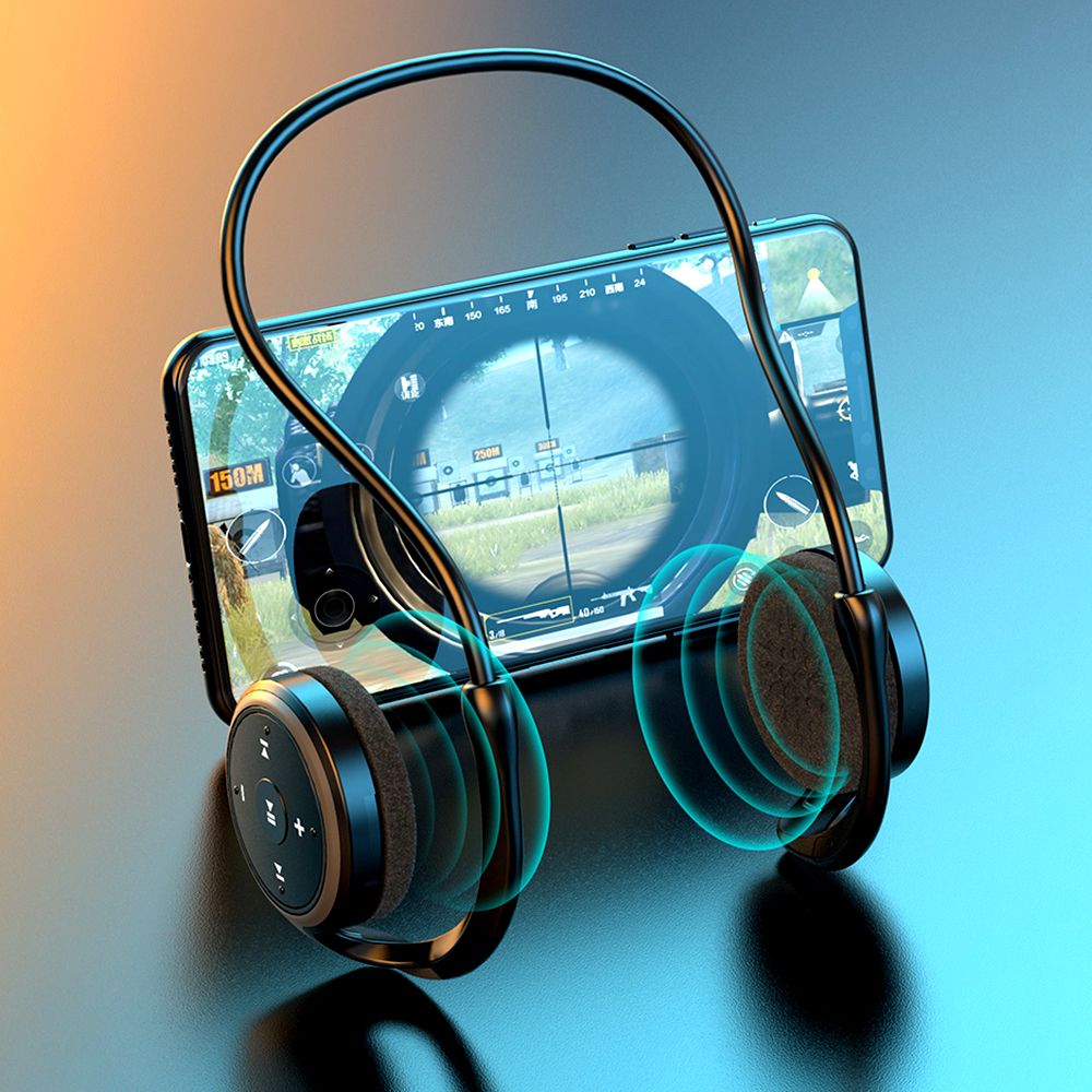 BT 5.0 Headset Lightweight Sports Headphone Support TF Card Playing FM Mode Hi-Fi Sound Effect Noise Reduction, Grey