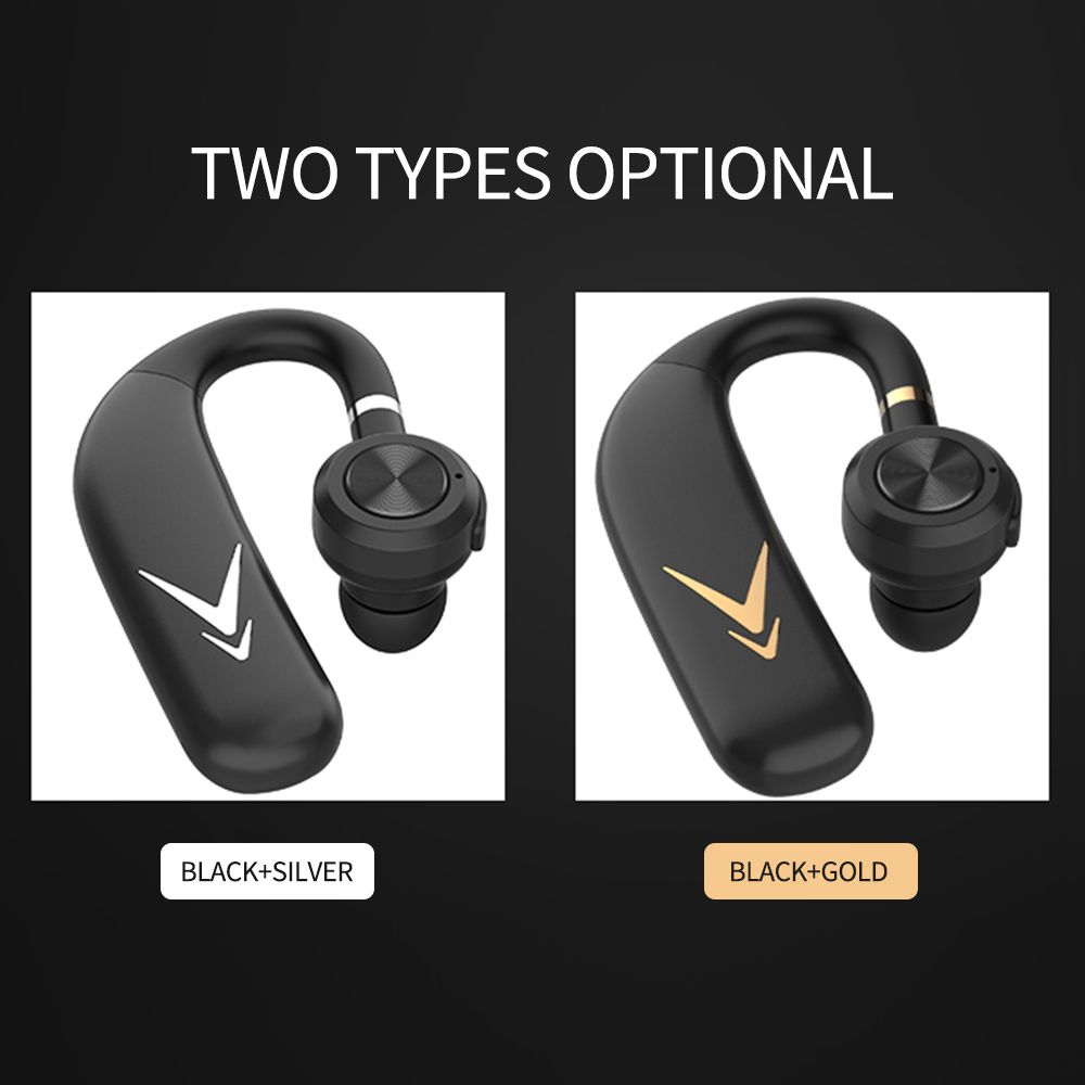 J6 Wireless BT Headphone Single Ear Business Music Earbud BT5.1 Chip Comfortable to Wear Long Endurance Time Black&Silver