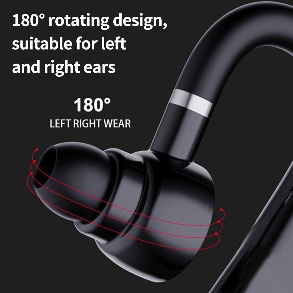 J6 Wireless BT Headphone Single Ear Business Music Earbud BT5.1 Chip Comfortable to Wear Long Endurance Time Black&Silver