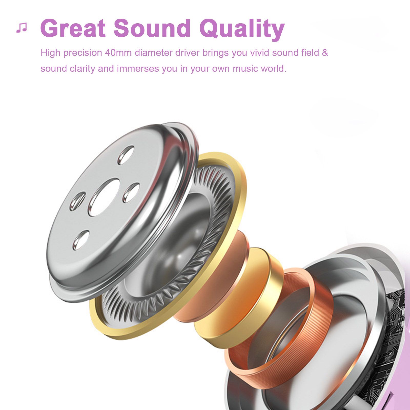 L450 Over Ear Music Headset Glowing Cat Ear Headphones 7 Color Breathing Lights Foldable Wireless BT5.0 Earphone with Mic AUX IN TF Card MP3 Player for PC Laptop Computer Mobile Phone