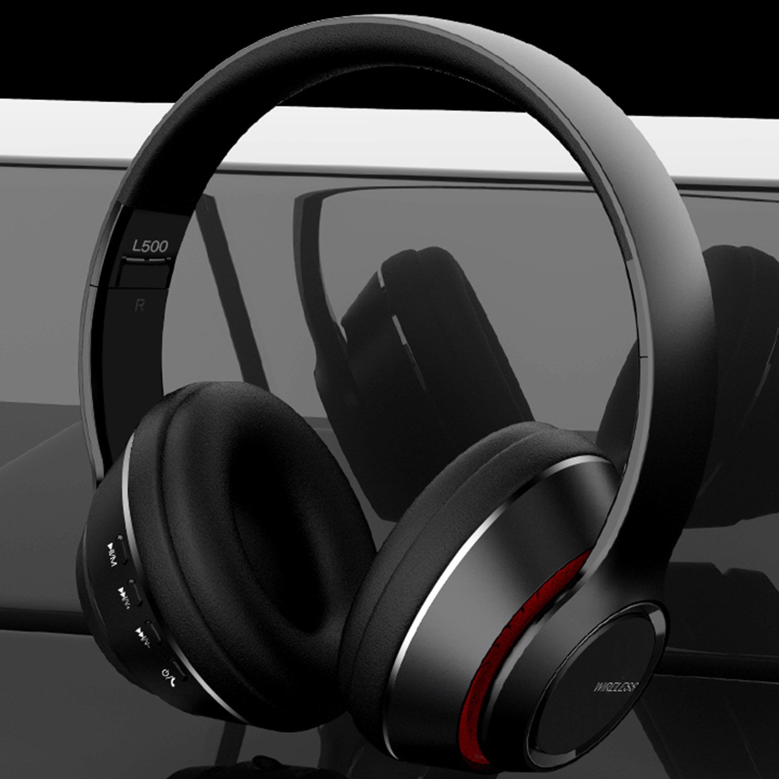 L500 Wireless BT 5.0 Headphones Foldable Over Ear Headset Sports Music Earphone 3.5mm AUX IN TF Card MP3 Player with Microphone