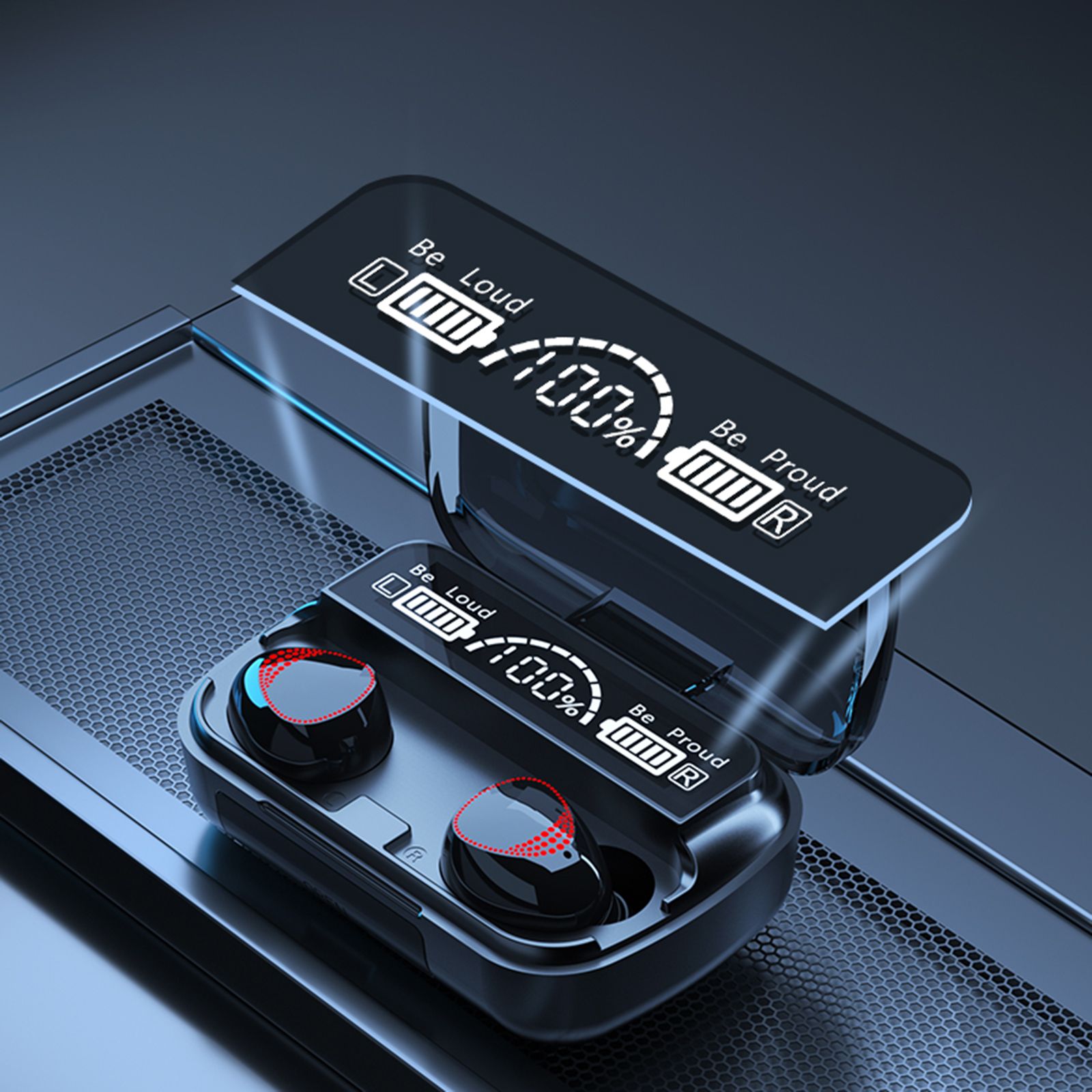 M10A True Wireless Earphone BT 5.1 Mini Headsets Sport Earbuds LED Display HD Call with Mic USB Output Power Bank