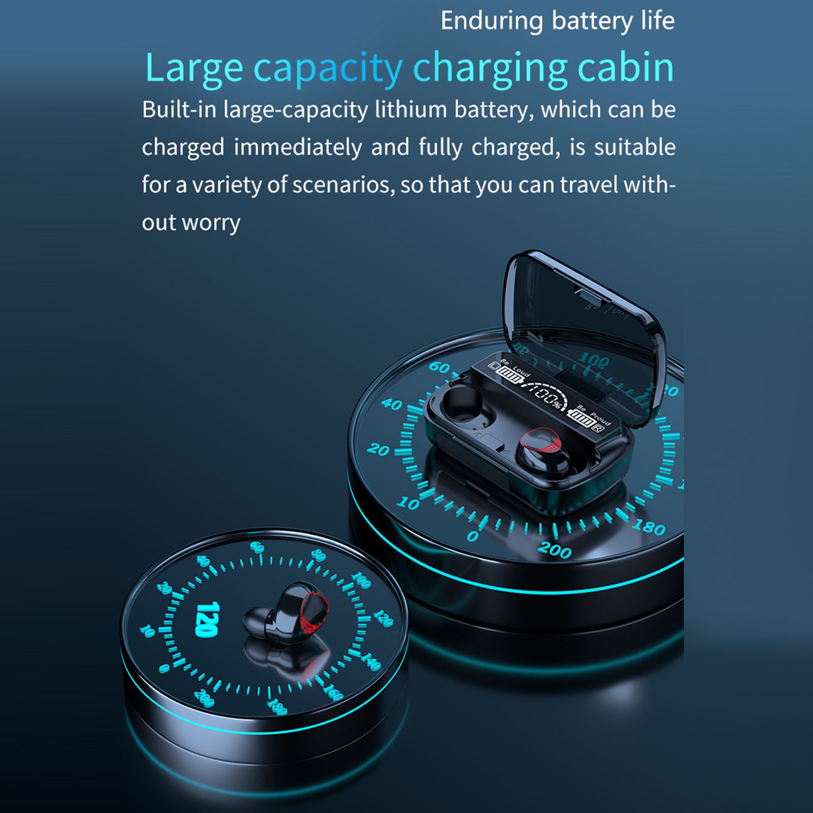 M10A True Wireless Earphone BT 5.1 Mini Headsets Sport Earbuds LED Display HD Call with Mic USB Output Power Bank