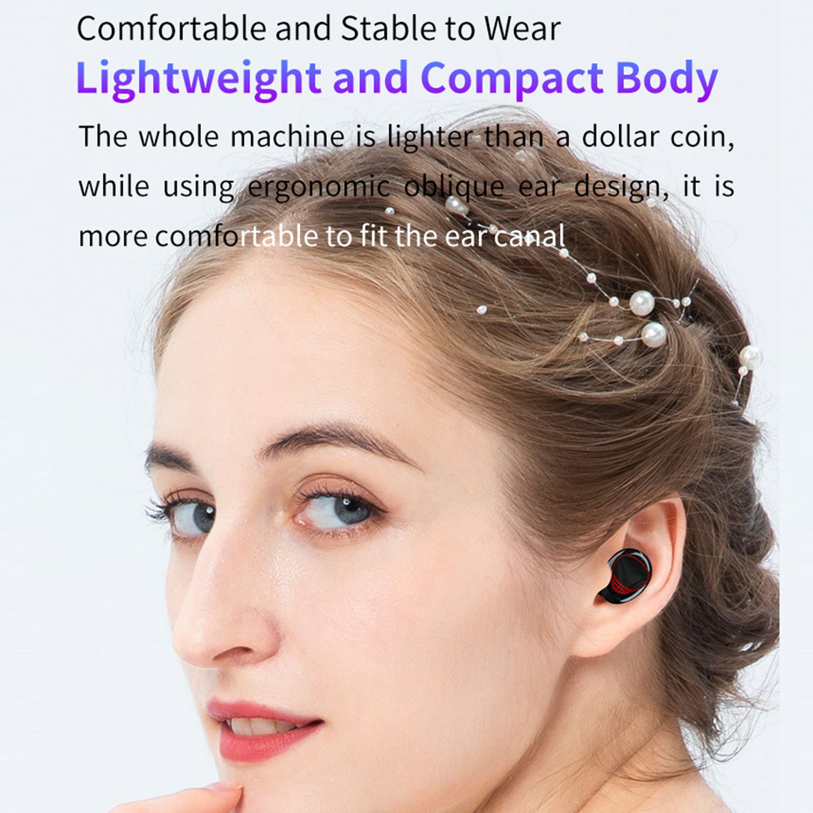 M10A True Wireless Earphone BT 5.1 Mini Headsets Sport Earbuds LED Display HD Call with Mic USB Output Power Bank